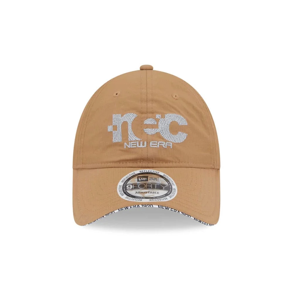 New Era NEC Logo Beige 9FORTY Unstructured Adjustable Cap - Image 3
