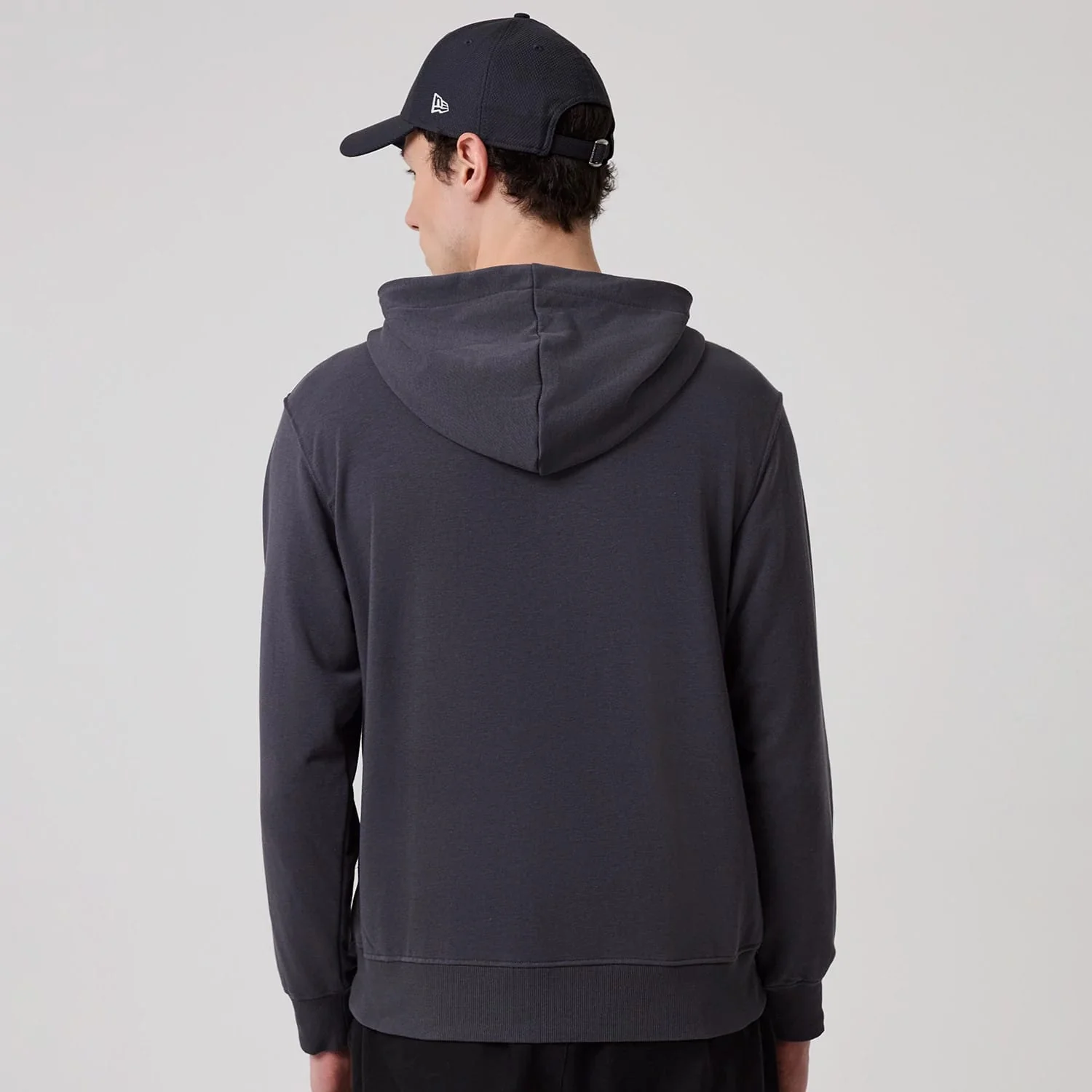 New Era New York Dark Grey Oversized Pullover Hoodie - Image 2