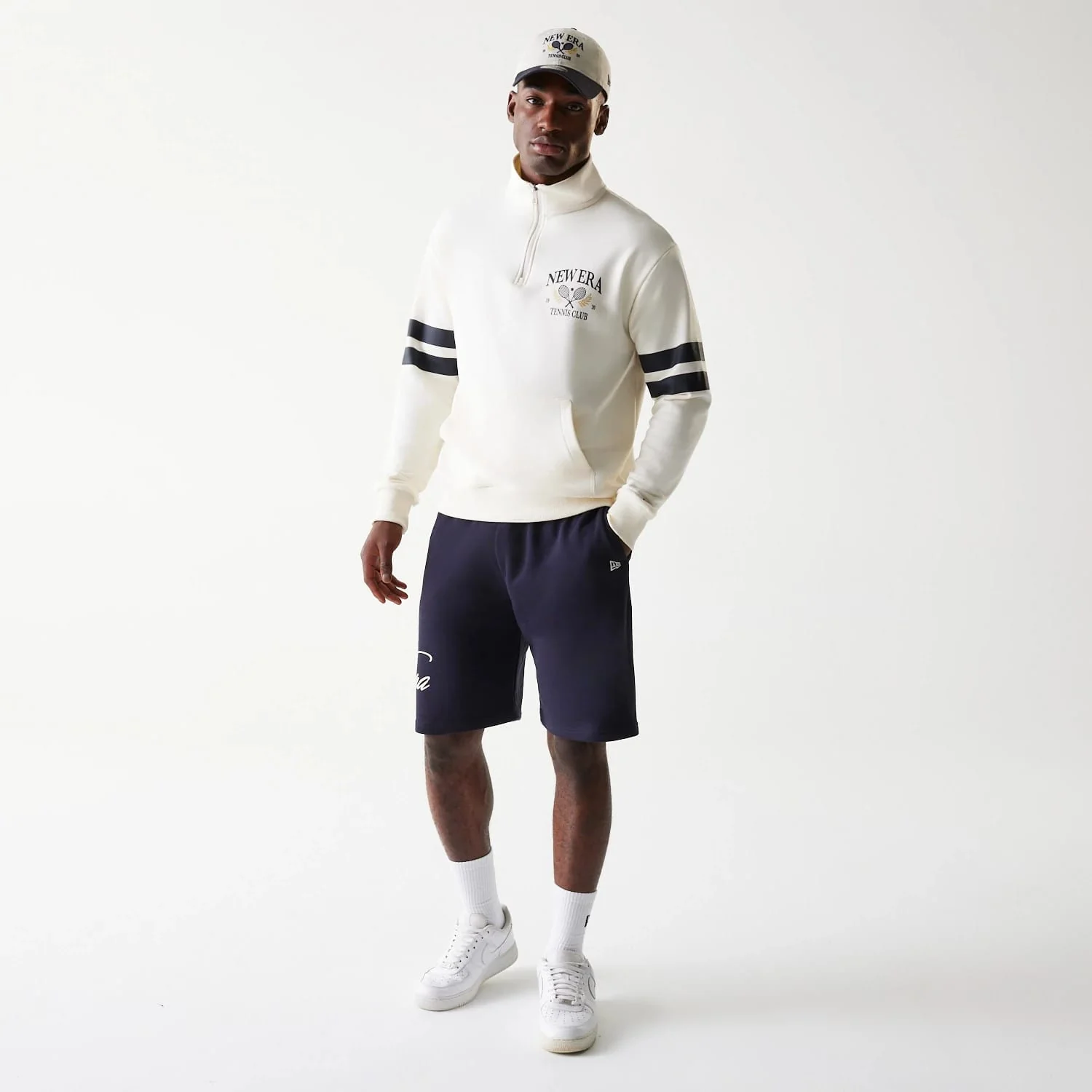 New Era Open White Oversized 1/4 Zip Sweater - Image 8