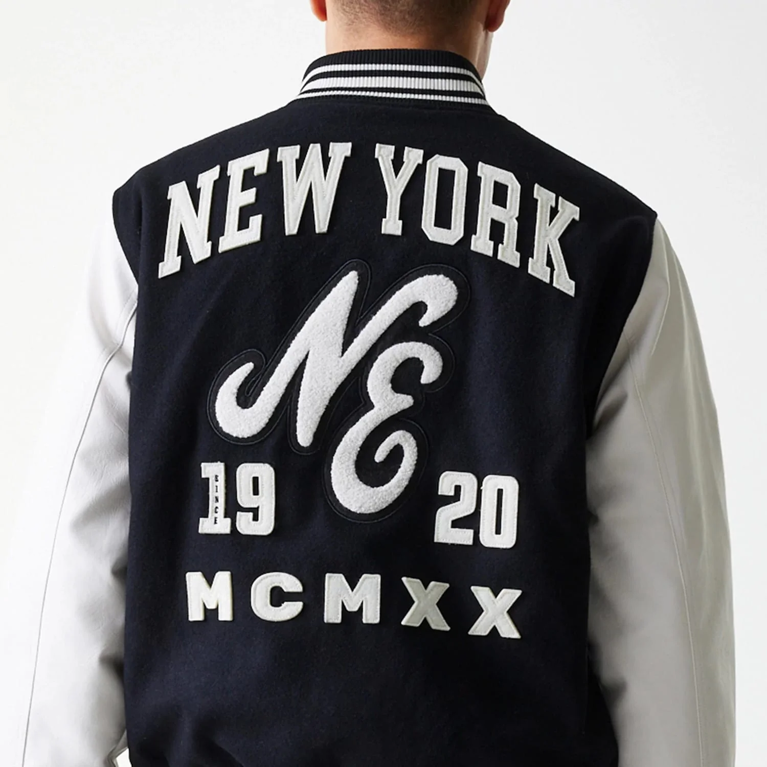 New Era Patch Black Varsity Jacket - Image 7