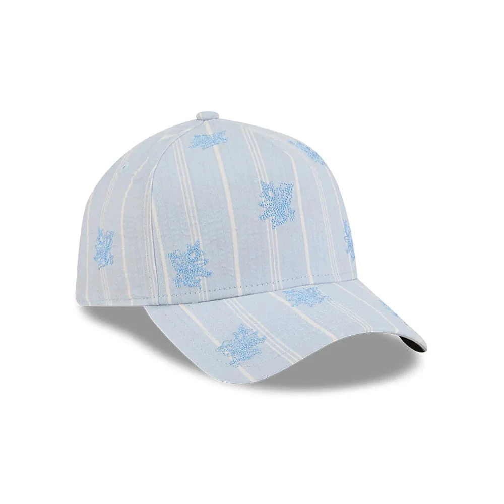 New Era Seersucker Pastel Blue 59FORTY A-Frame Fitted Cap - Image 4