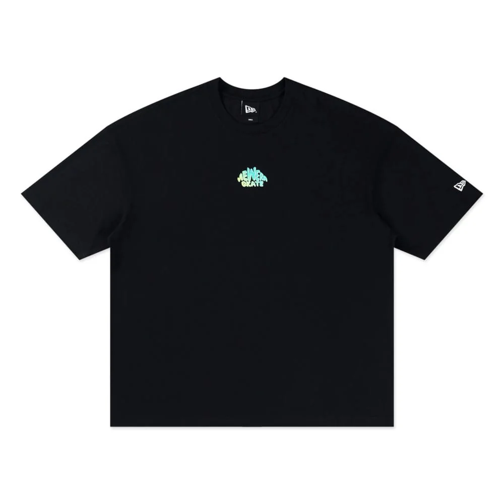 New Era Skate Is Life Graphic Black Oversized T-Shirt - Image 6