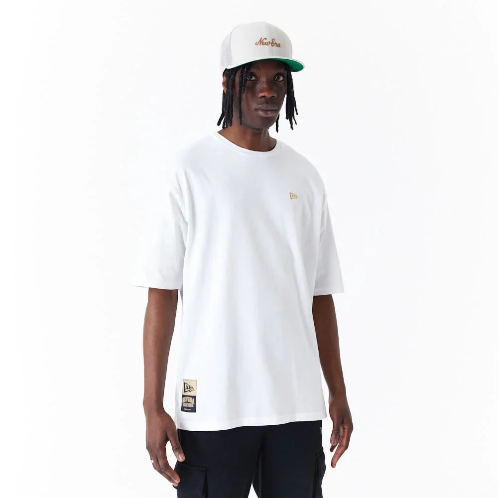 New Era Sticker White Oversized T-Shirt - Image 4