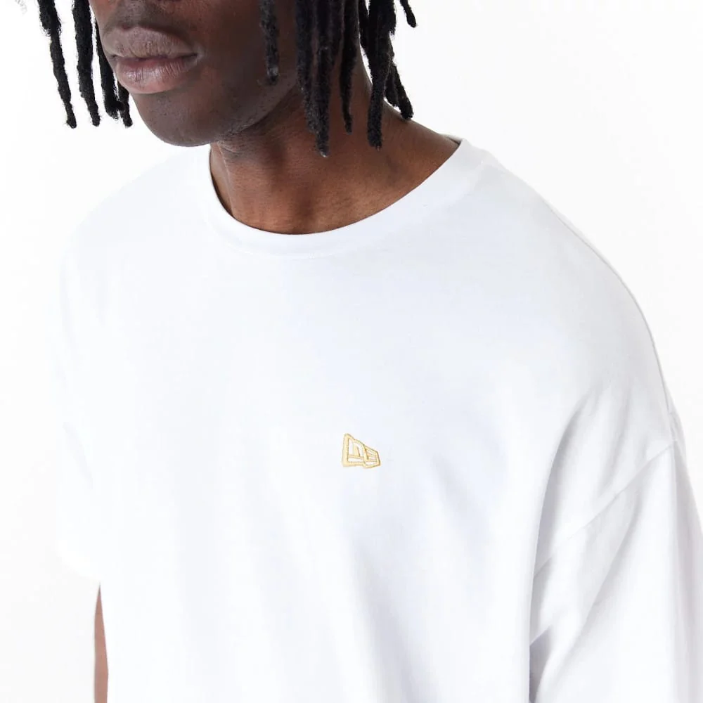 New Era Sticker White Oversized T-Shirt - Image 6