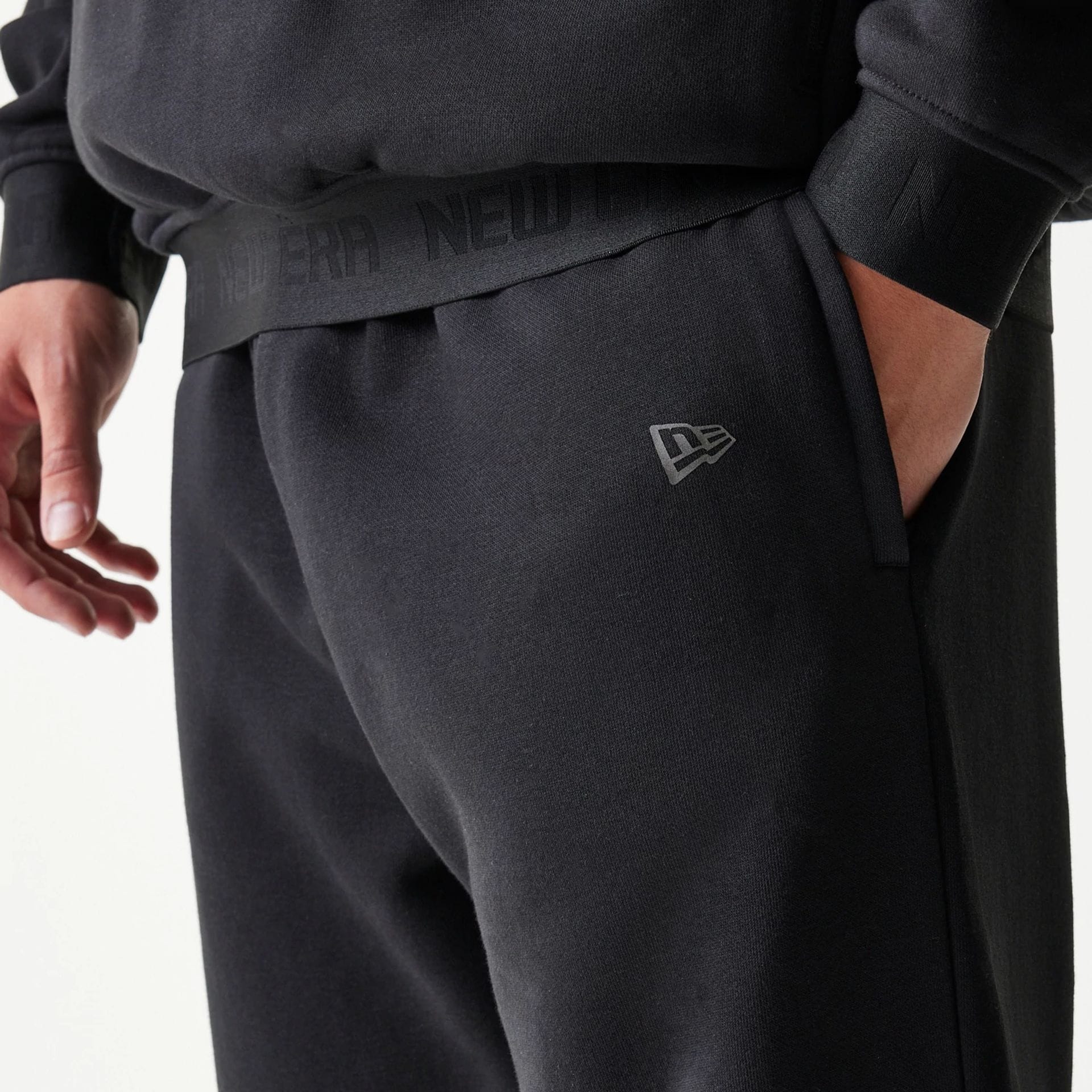 New Era Tech Black Straight Leg Joggers - Image 5