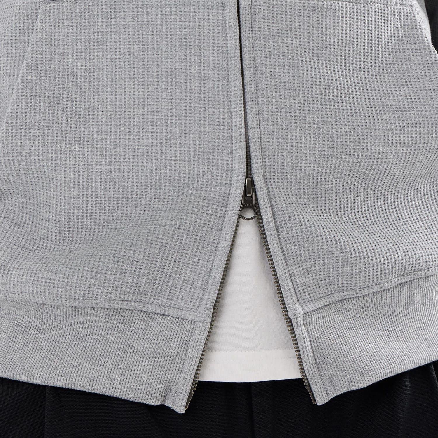 New Era Waffle Grey Full Zip Hoodie - Image 6