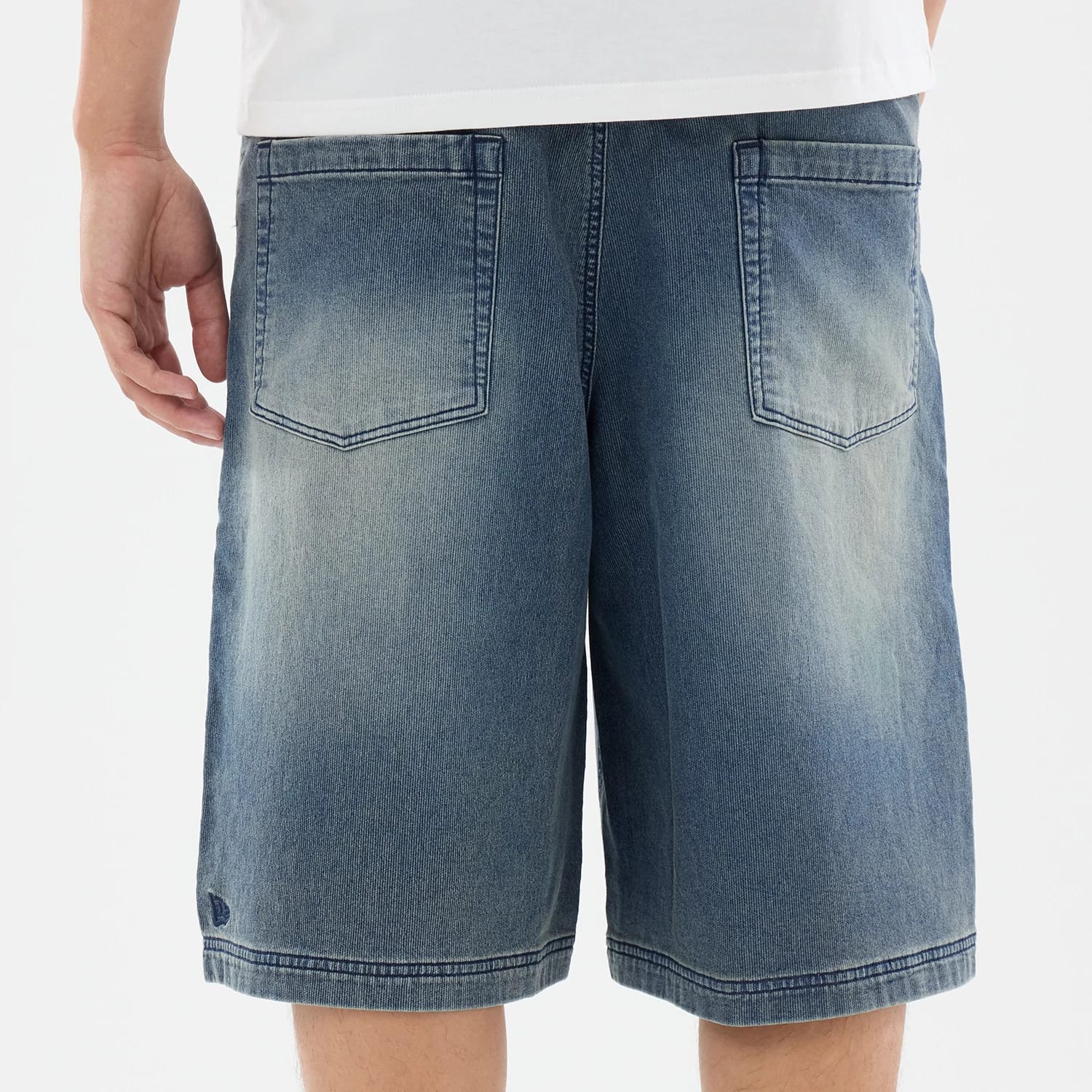 New Era Washed Blue Bermuda Shorts - Image 5