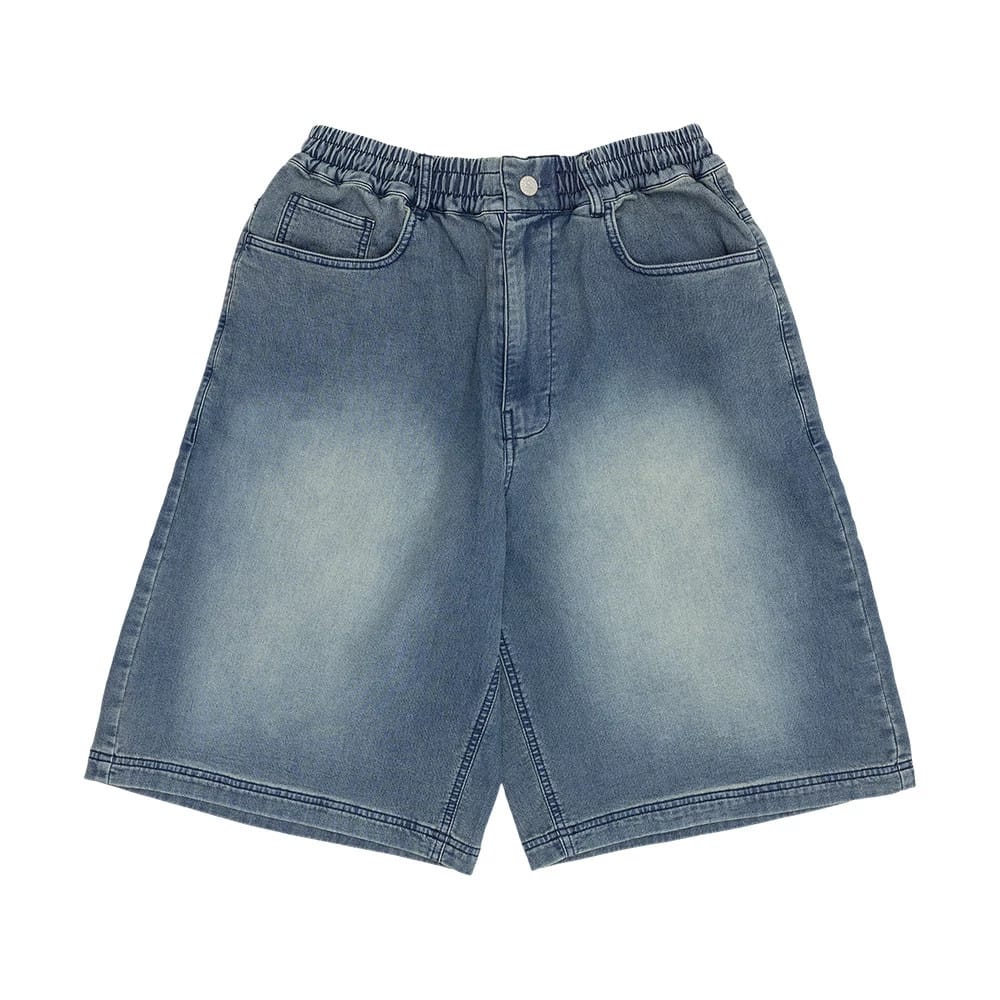 New Era Washed Blue Bermuda Shorts - Image 7
