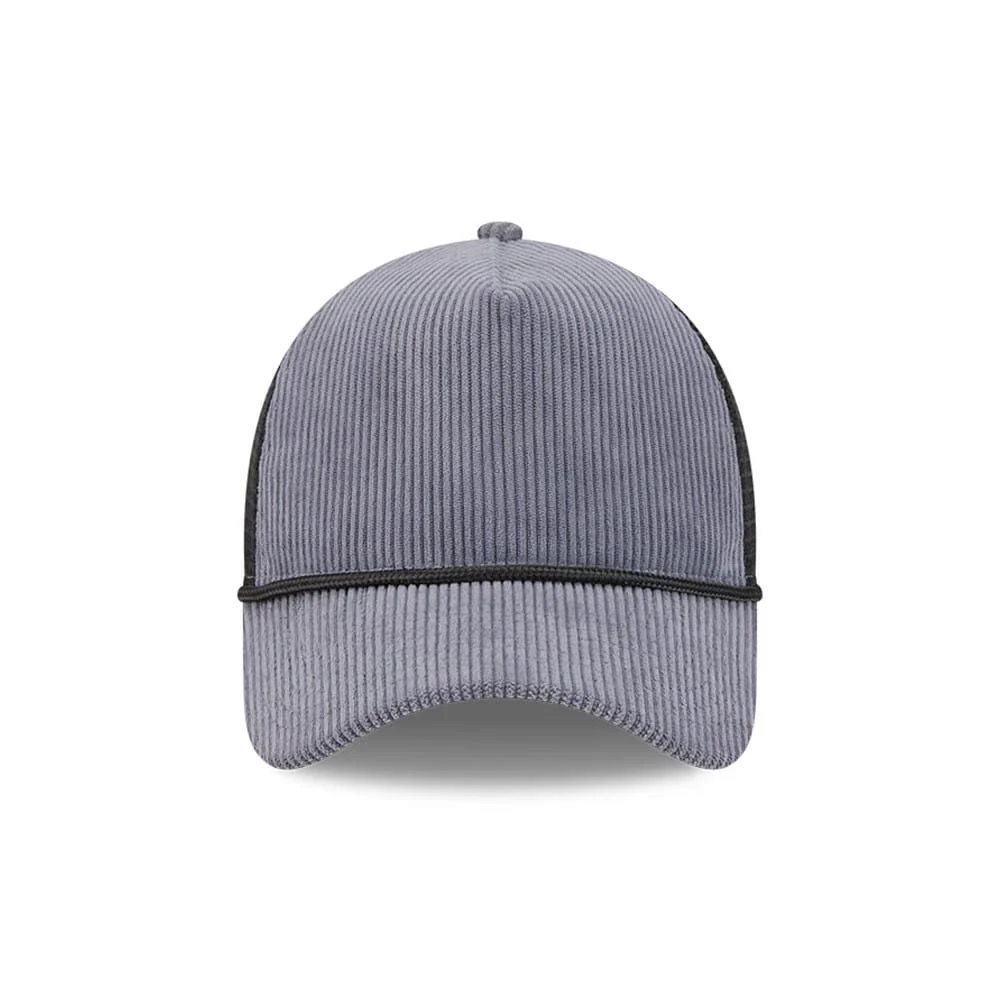 New Era Wide Cord Dark Blue 9FORTY A-Frame Trucker Adjustable Cap - Image 2