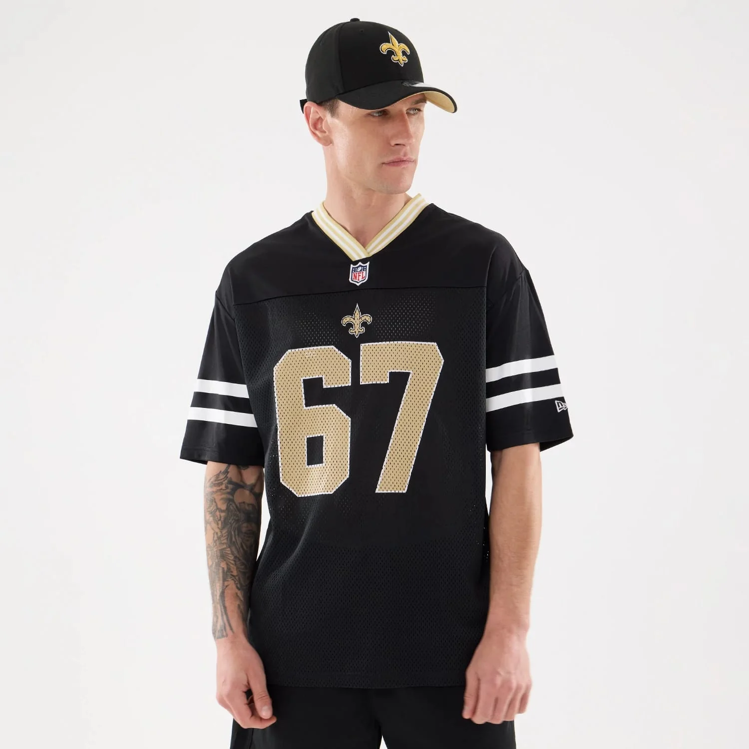 New Orleans Saints NFL Mesh Black Mesh Jersey