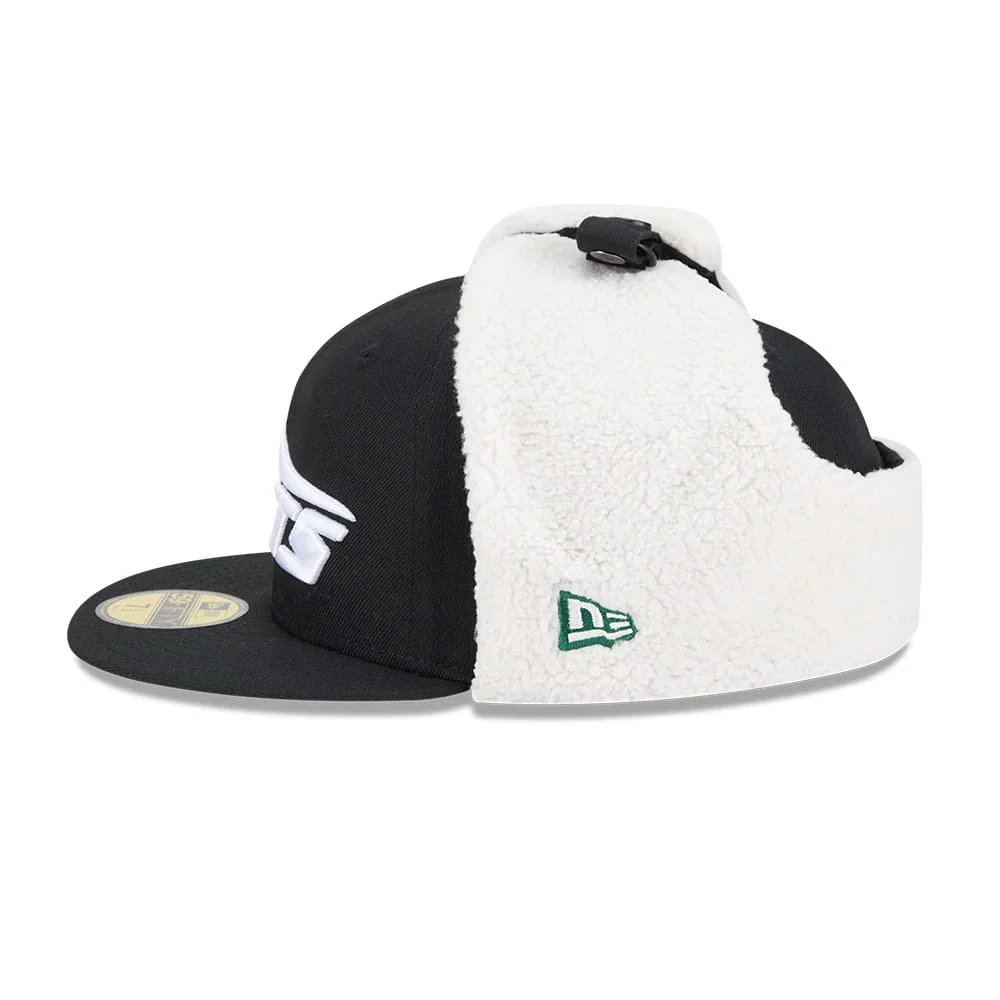 New York Jets NFL Classic Black Dogear 59FIFTY Fitted Cap - Image 6