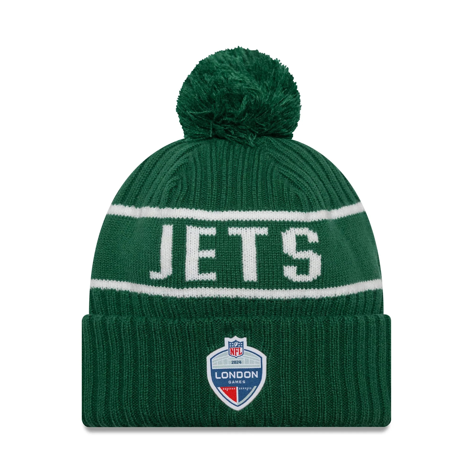 New York Jets NFL International Series Games London 2024 Green Sportknit Beanie Hat - Image 2