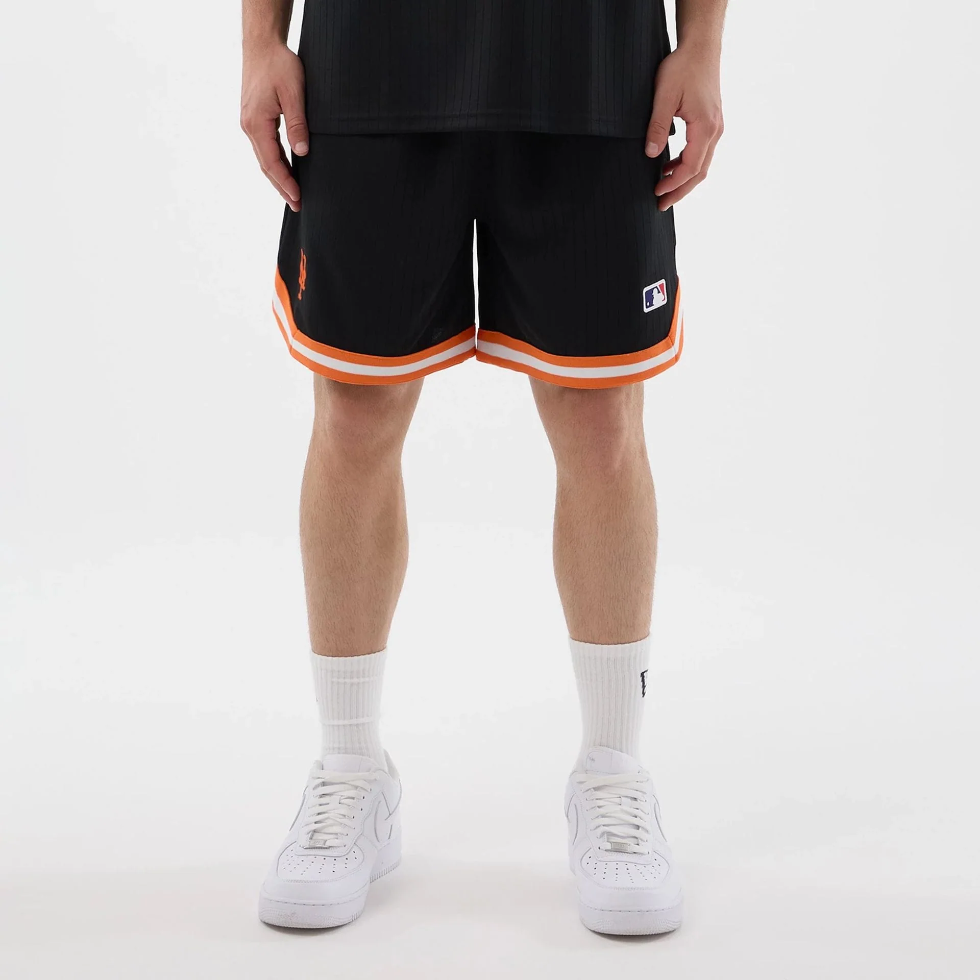 New York Mets MLB Arch Black Oversized Shorts