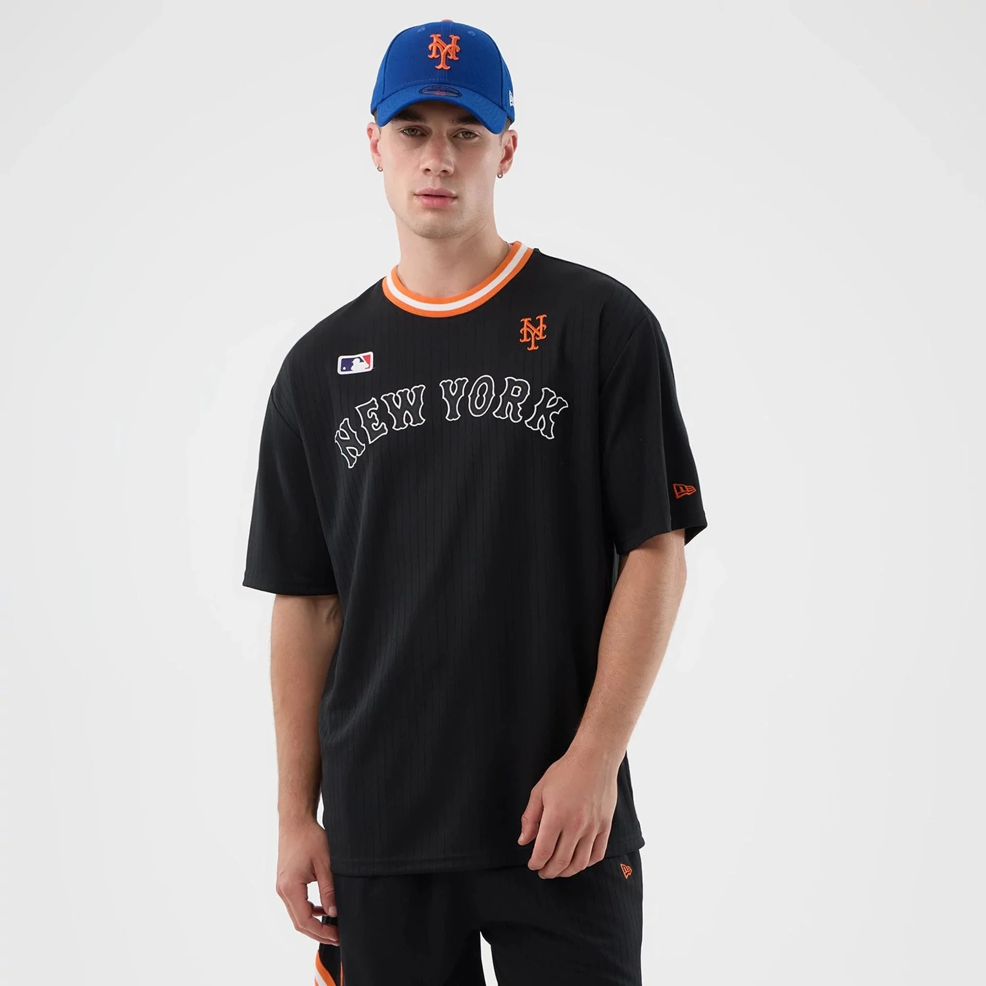 New York Mets MLB Arch Black Oversized T-Shirt