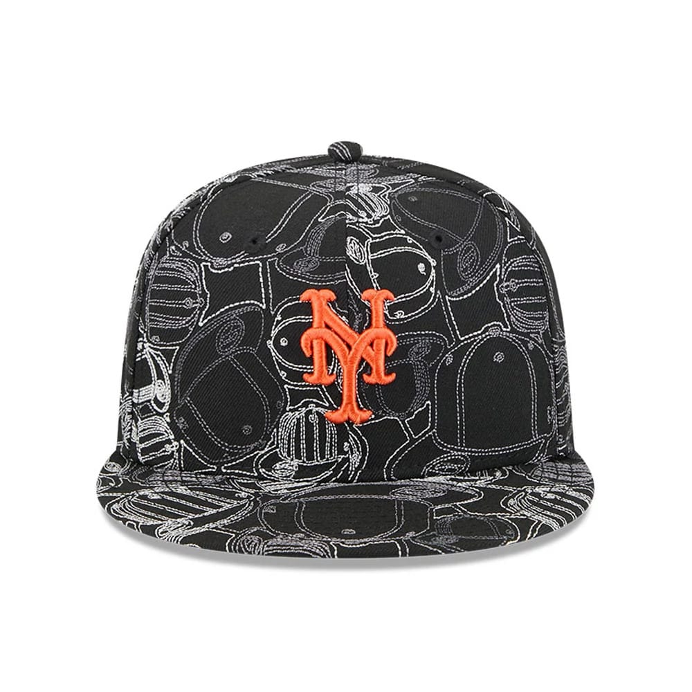 New York Mets MLB Cap Scramble Black 59FIFTY Fitted Cap - Image 3