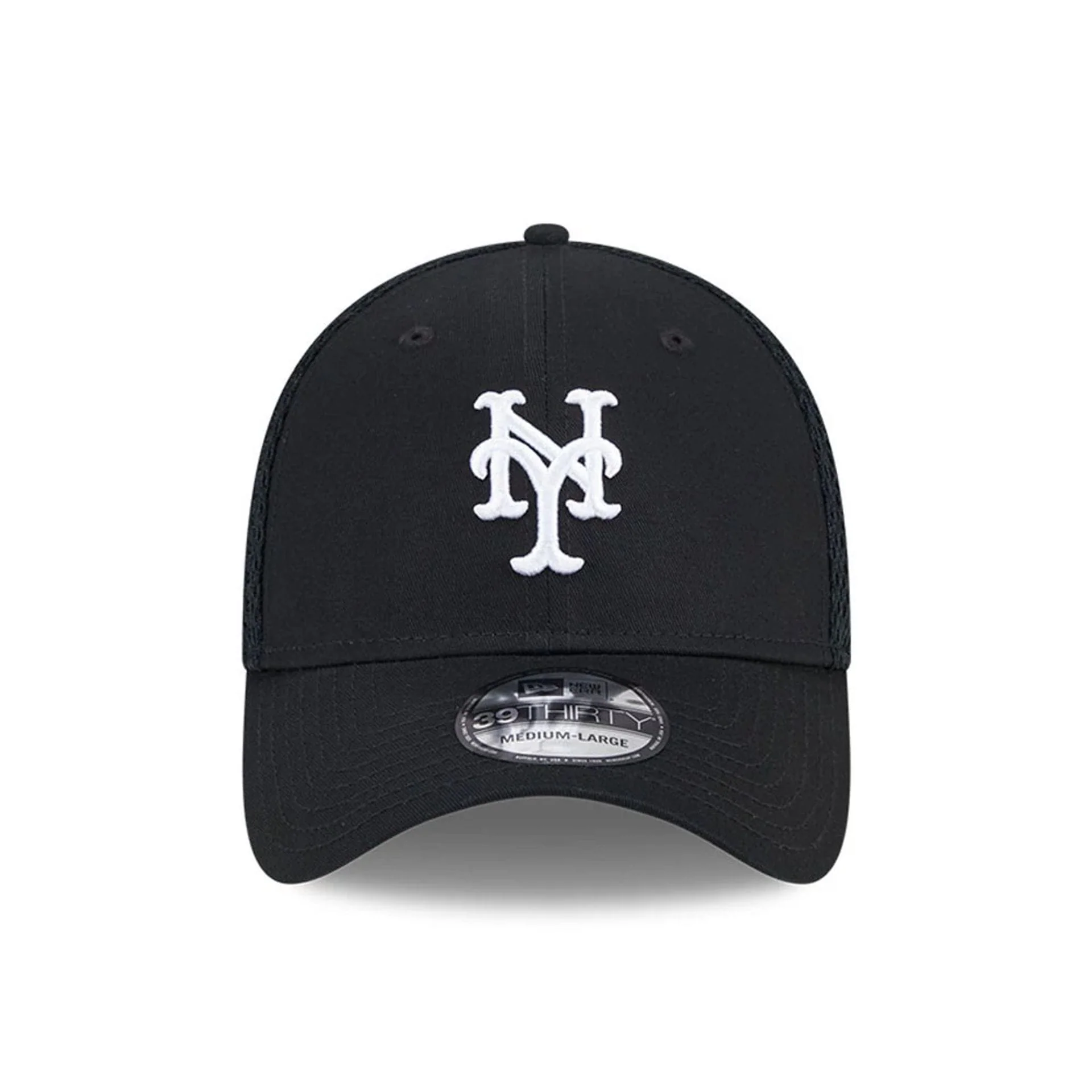 New York Mets MLB Evergreen Neo Black 39THIRTY Stretch Fit Cap - Image 3