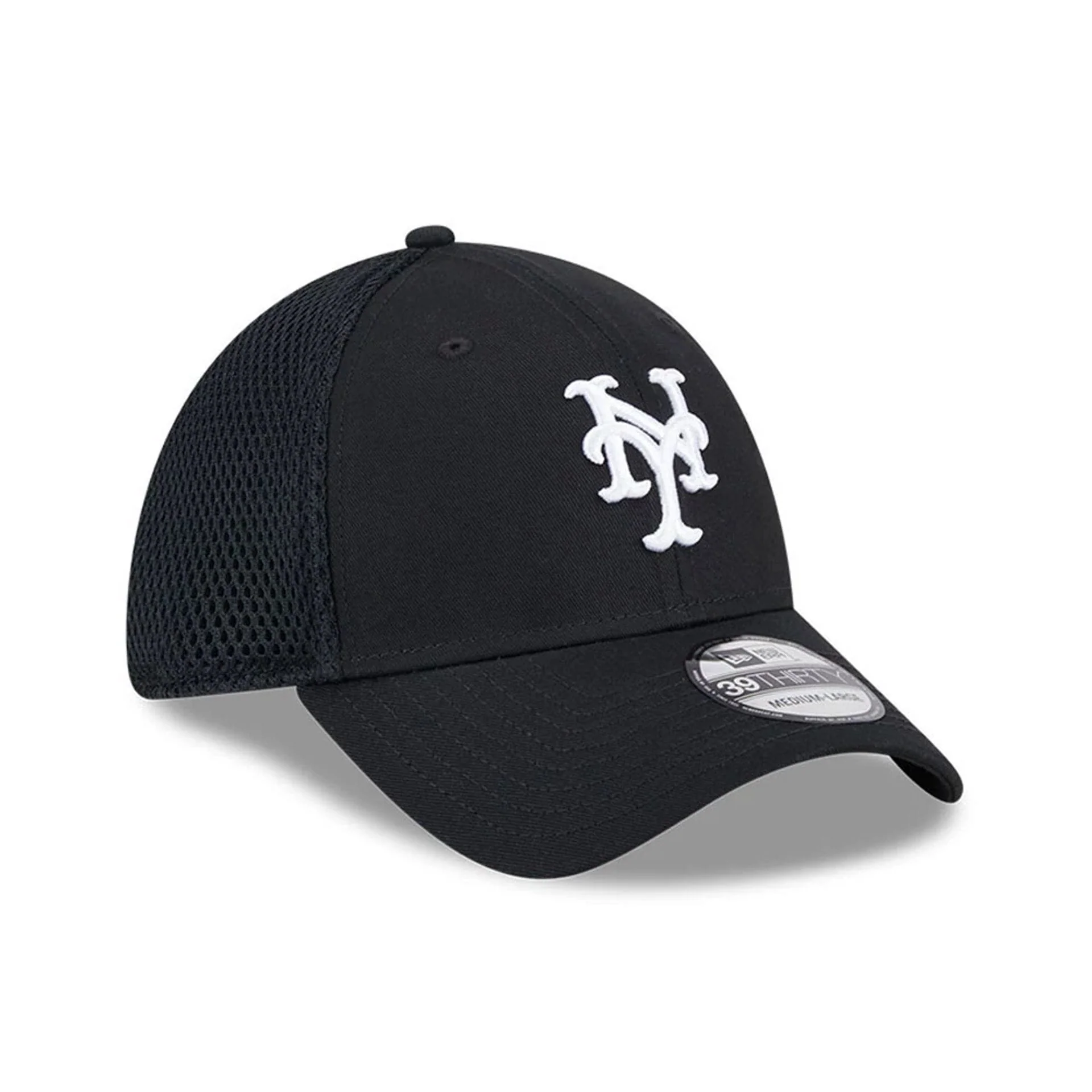 New York Mets MLB Evergreen Neo Black 39THIRTY Stretch Fit Cap - Image 4