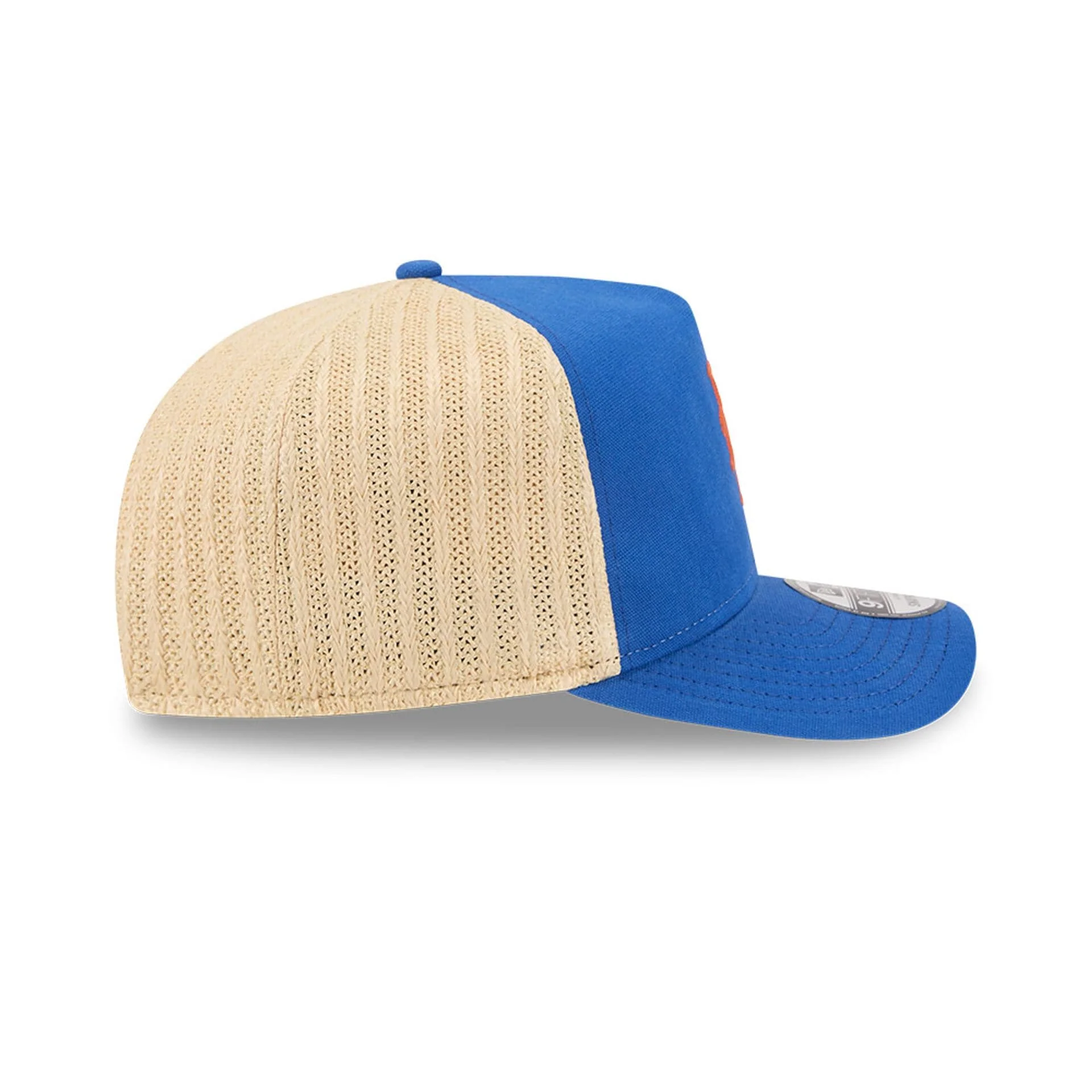New York Mets MLB Grained Blue 9FIFTY A-Frame Snapback Adjustable Cap - Image 6
