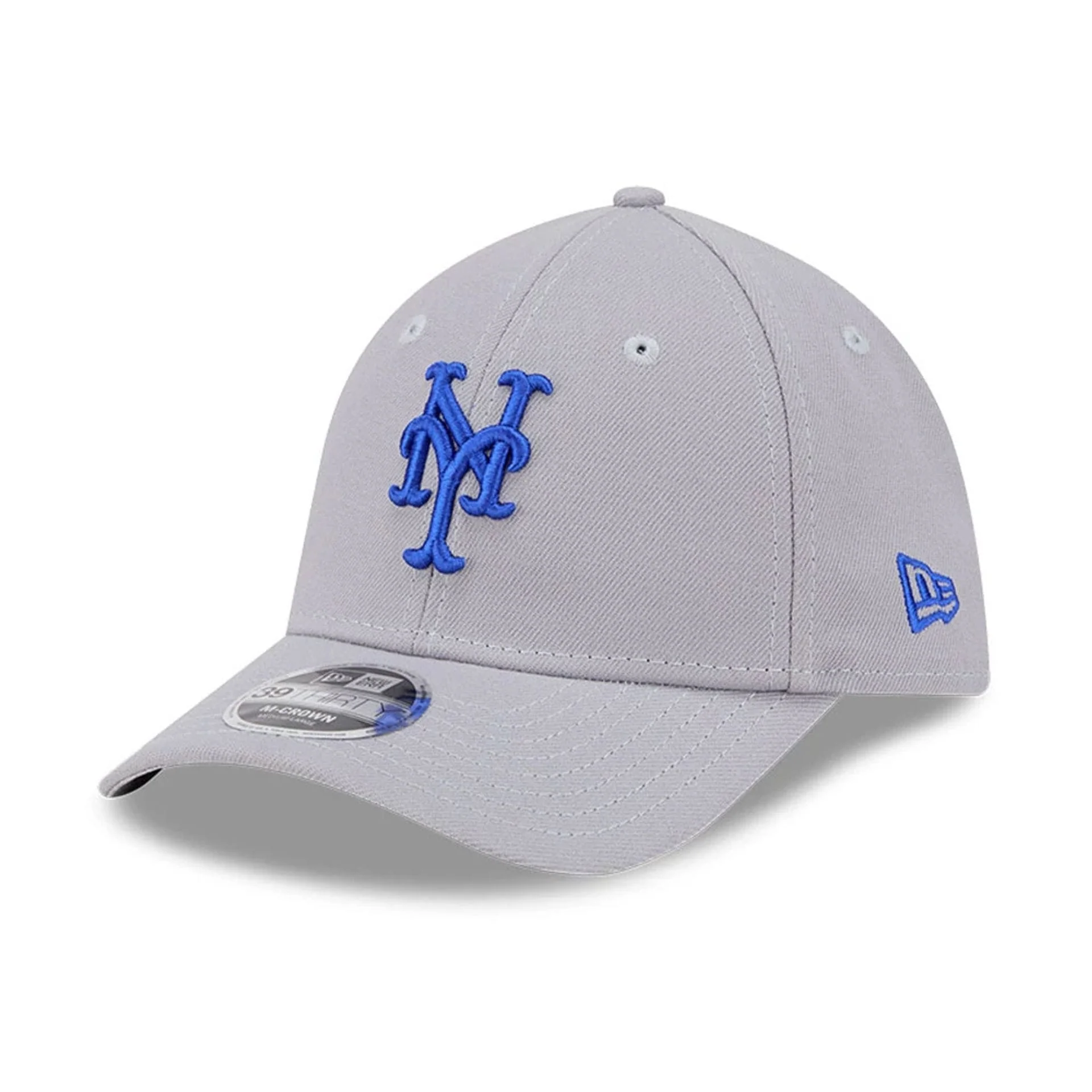 New York Mets MLB Grey 39THIRTY M-Crown Stretch Fit Cap