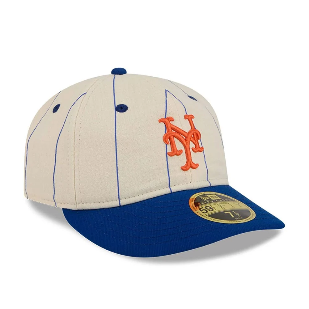 New York Mets MLB Linen Cream Retro Crown 59FIFTY Fitted Cap - Image 4