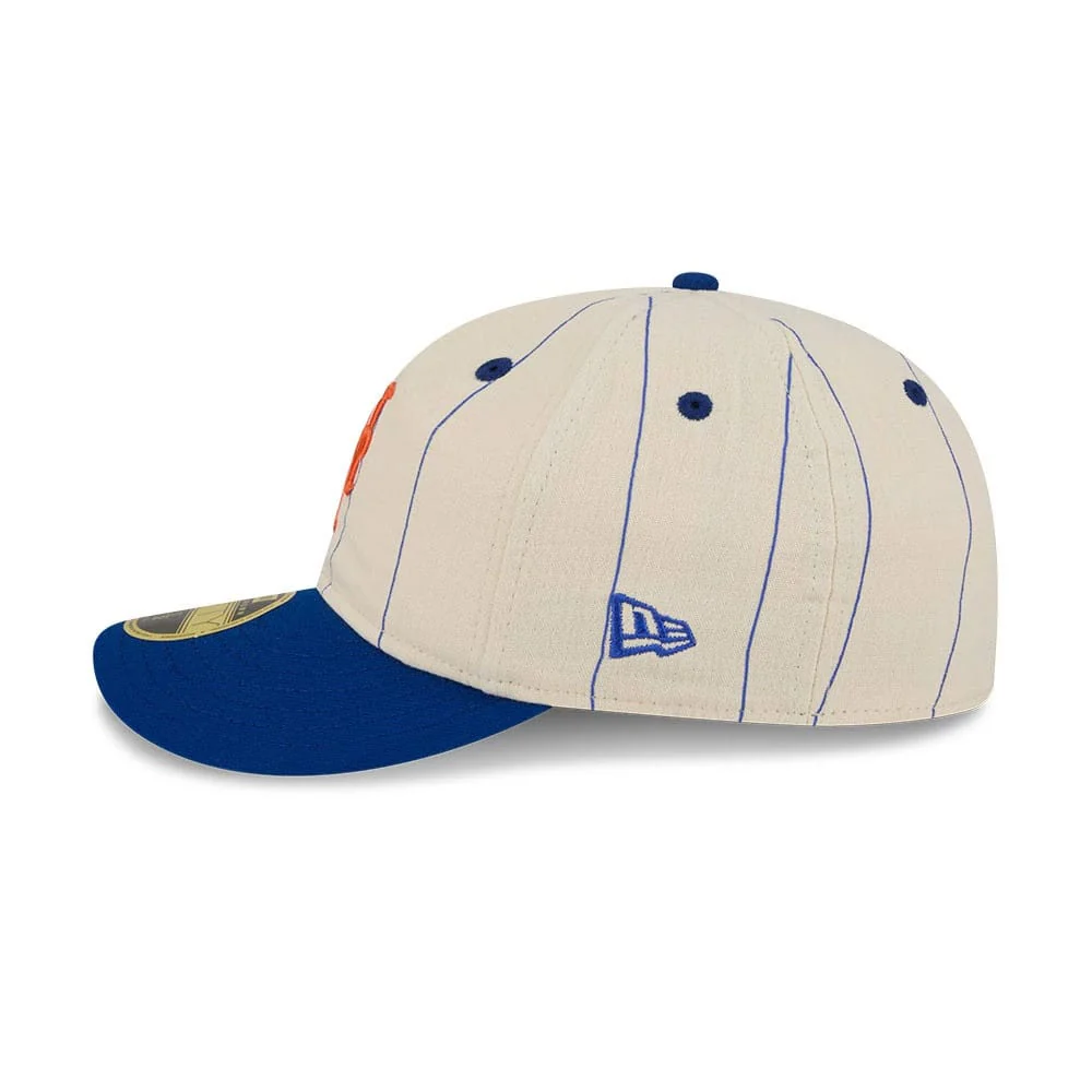 New York Mets MLB Linen Cream Retro Crown 59FIFTY Fitted Cap - Image 5