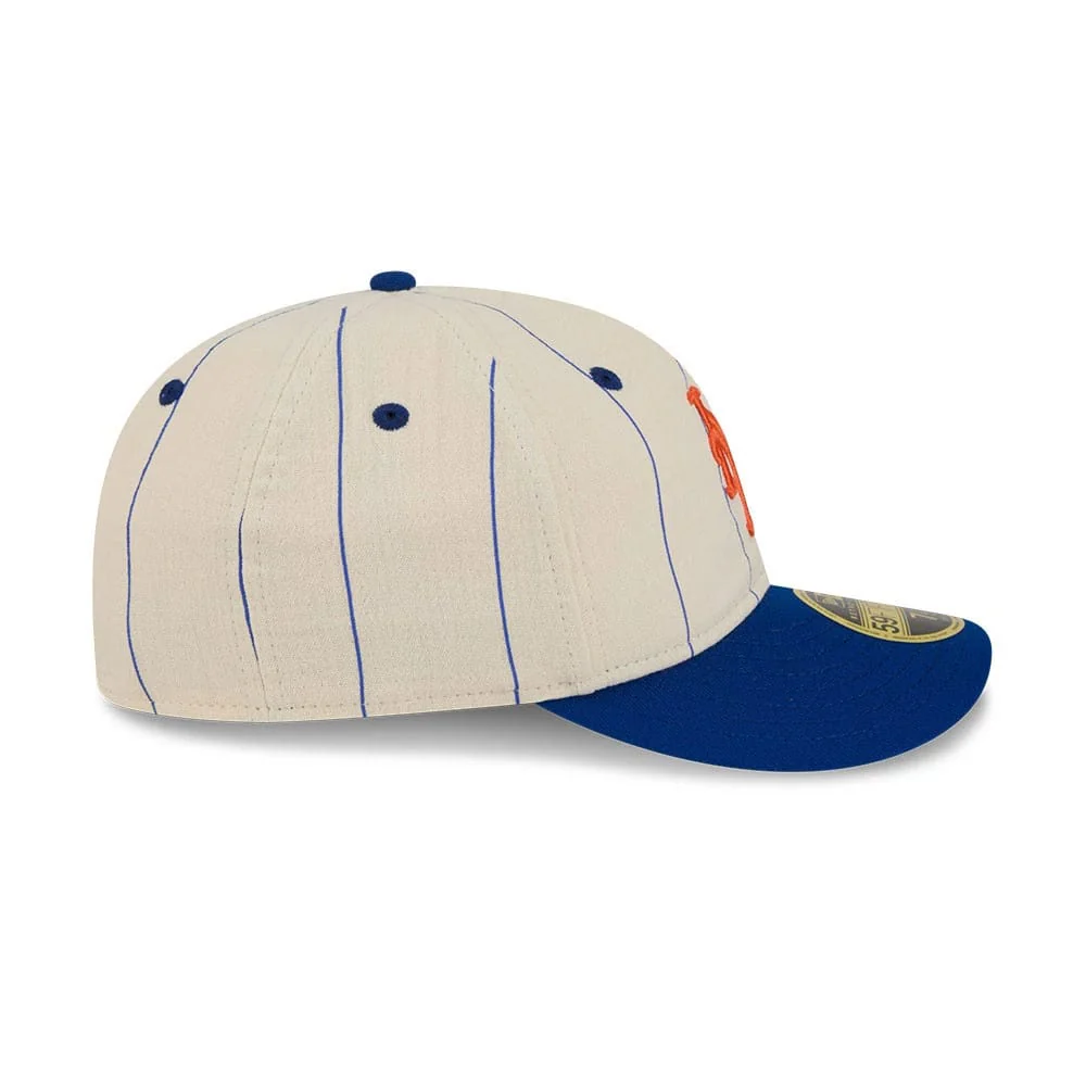 New York Mets MLB Linen Cream Retro Crown 59FIFTY Fitted Cap - Image 6