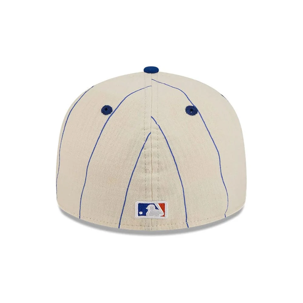 New York Mets MLB Linen Cream Retro Crown 59FIFTY Fitted Cap - Image 7