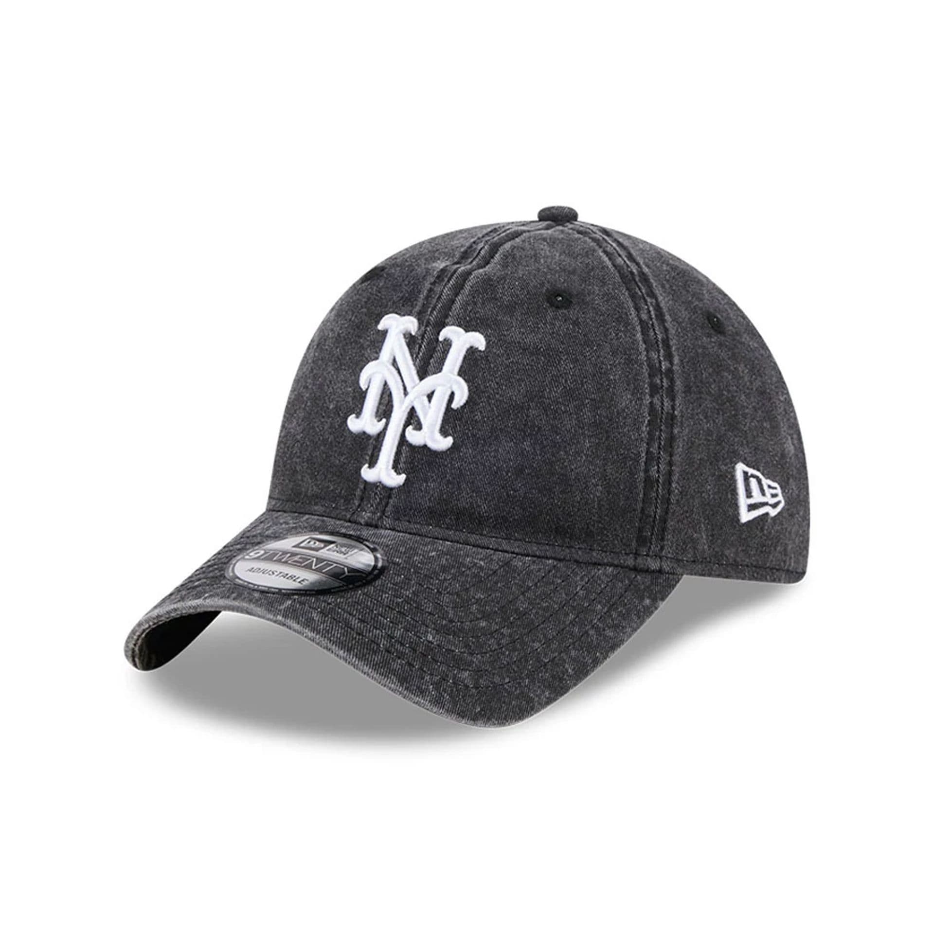New York Mets MLB Overwash Black 9TWENTY Adjustable Cap