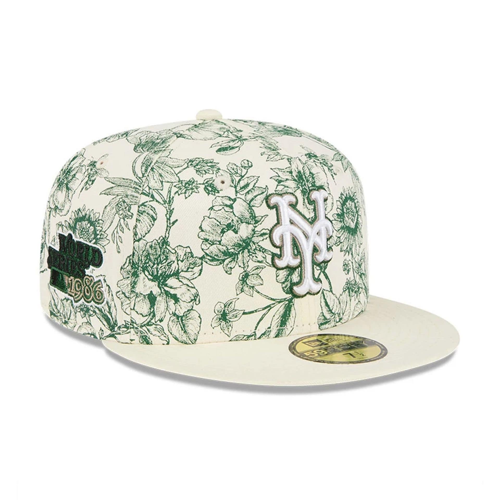 New York Mets MLB Spring Floral White 59FIFTY Fitted Cap