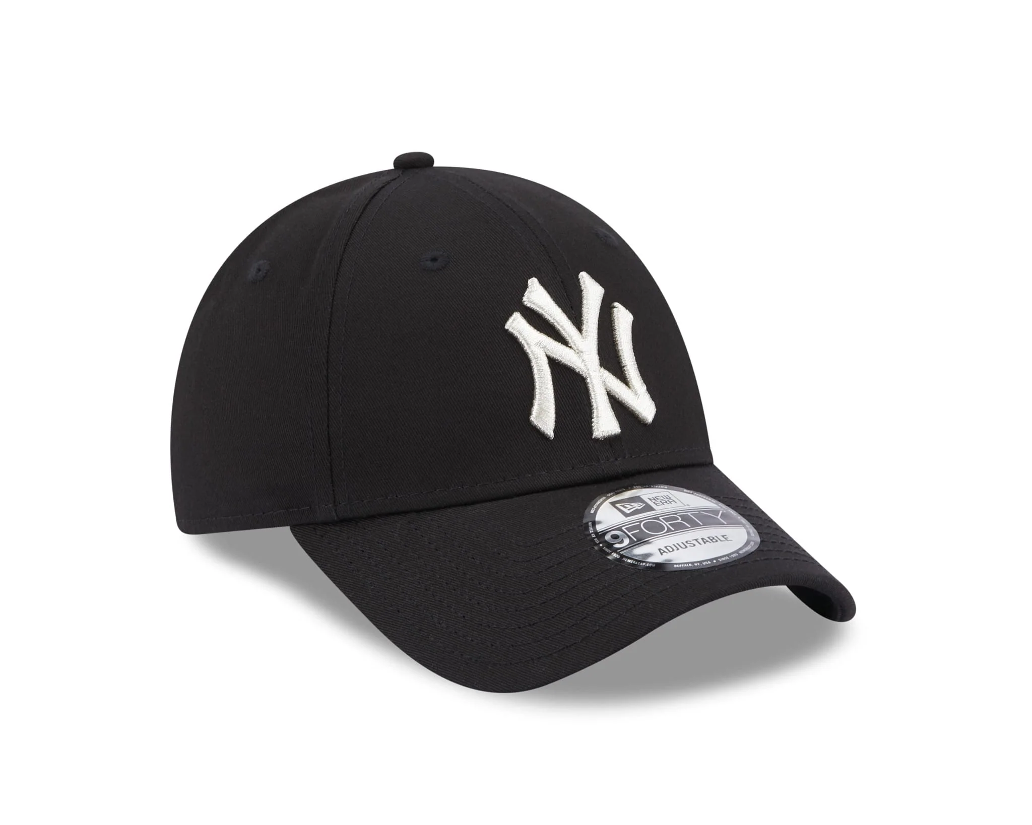 New York Yankees Metallic Logo Womens Black 9FORTY Adjustable Cap - Image 3