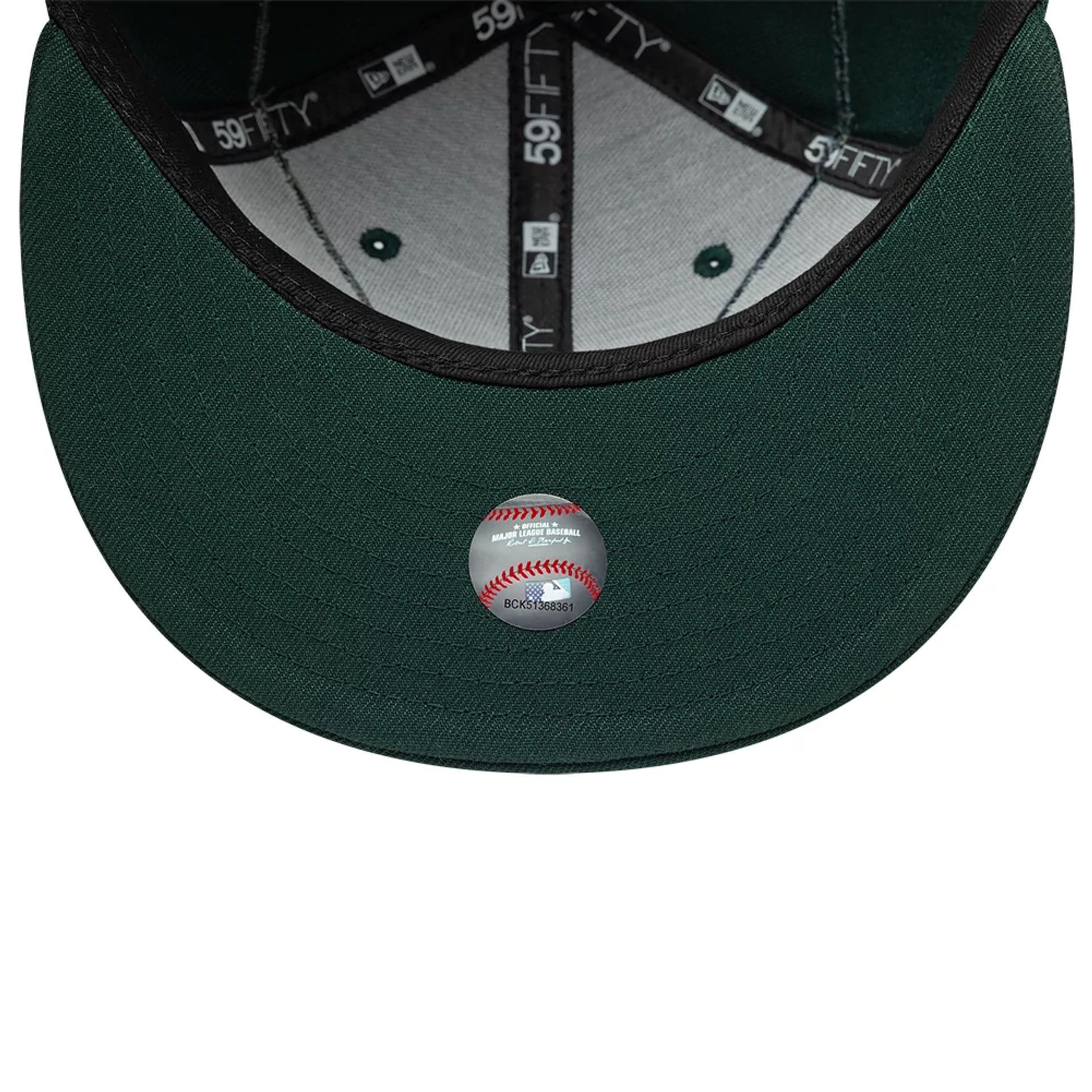 New York Yankees MLB Beaded Wings Dark Green 59FIFTY Fitted Cap - Image 7