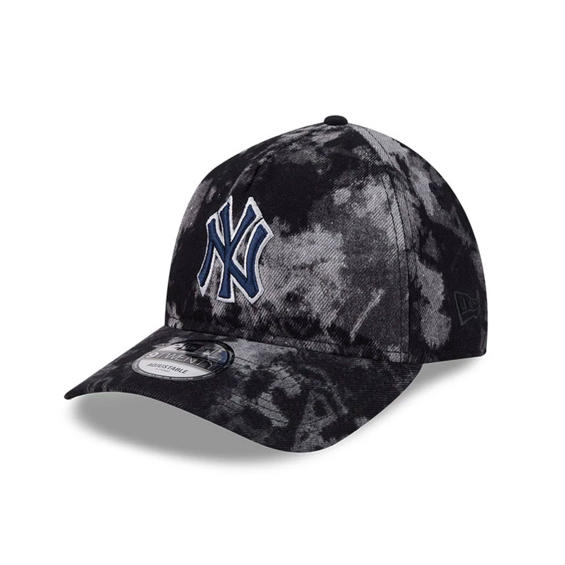 New York Yankees MLB Bleached Denim Black 9TWENTY A-Frame Adjustable Cap