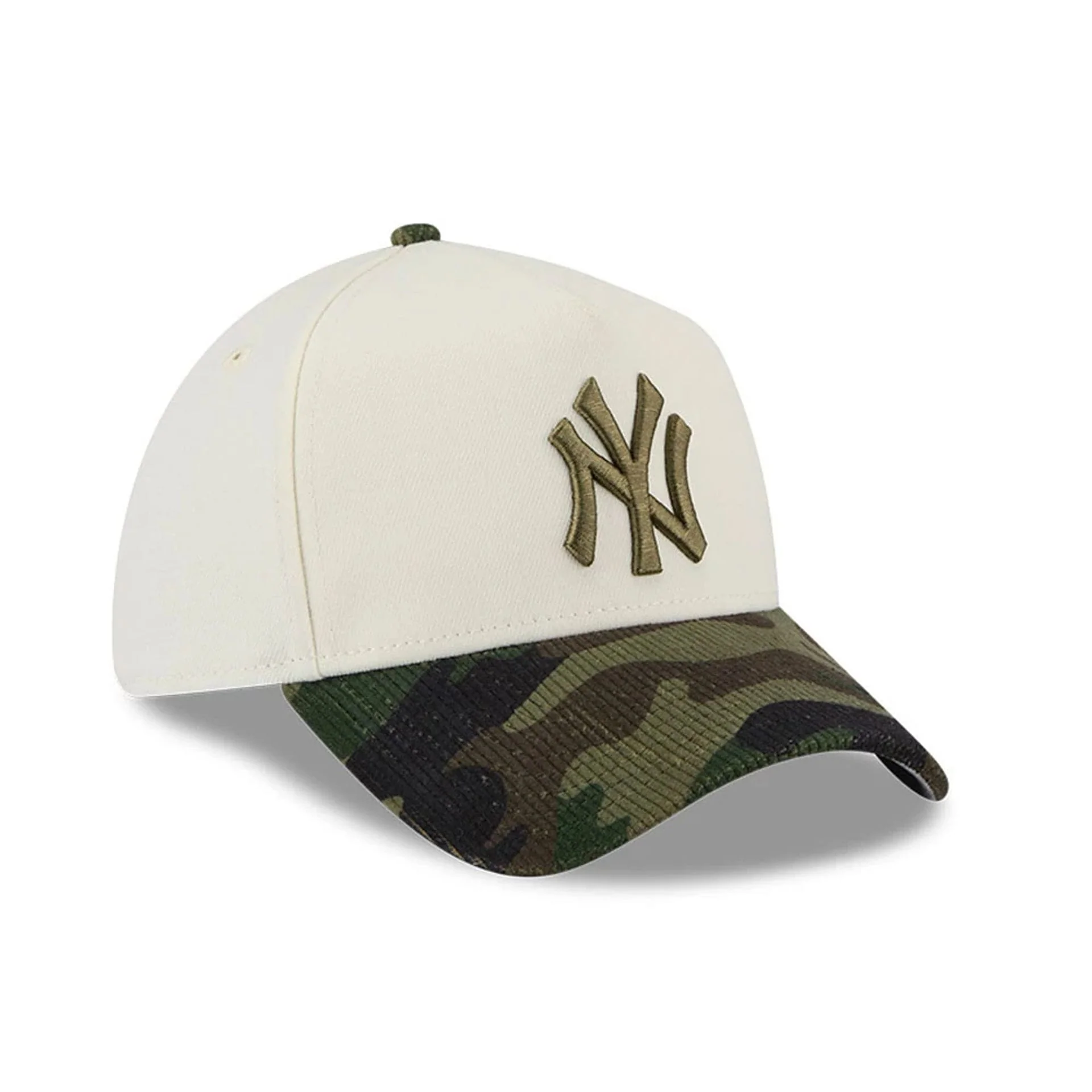 New York Yankees MLB Camo Visor Cream 39THIRTY A-Frame Stretch Fit Cap - Image 4