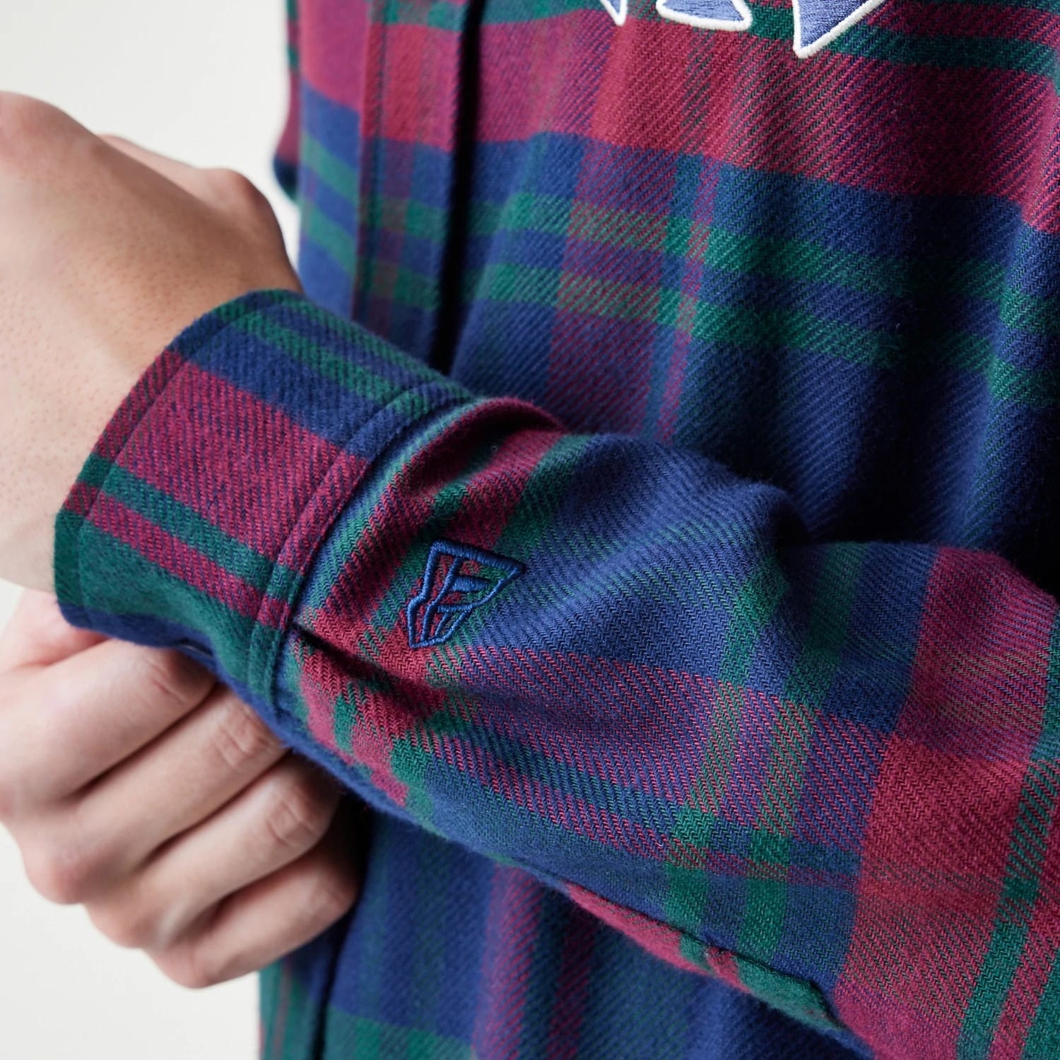 New York Yankees MLB Check Navy Long Sleeve Shirt - Image 5