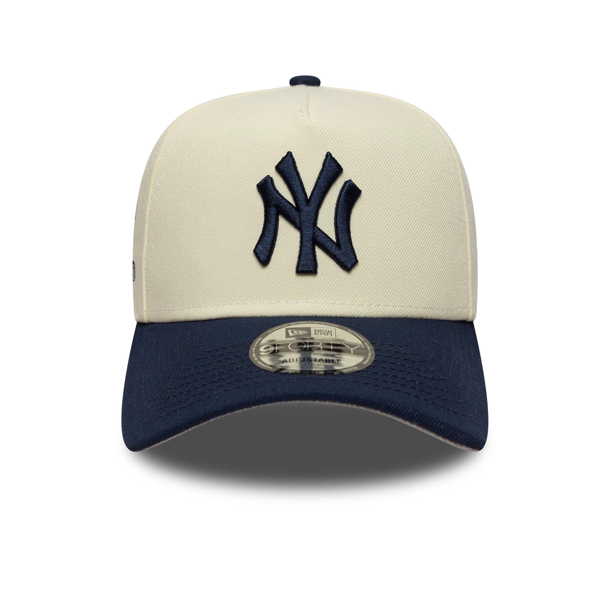 New York Yankees MLB Chrome Blue Contrast Cream 9FORTY A-Frame Adjustable Cap - Image 3
