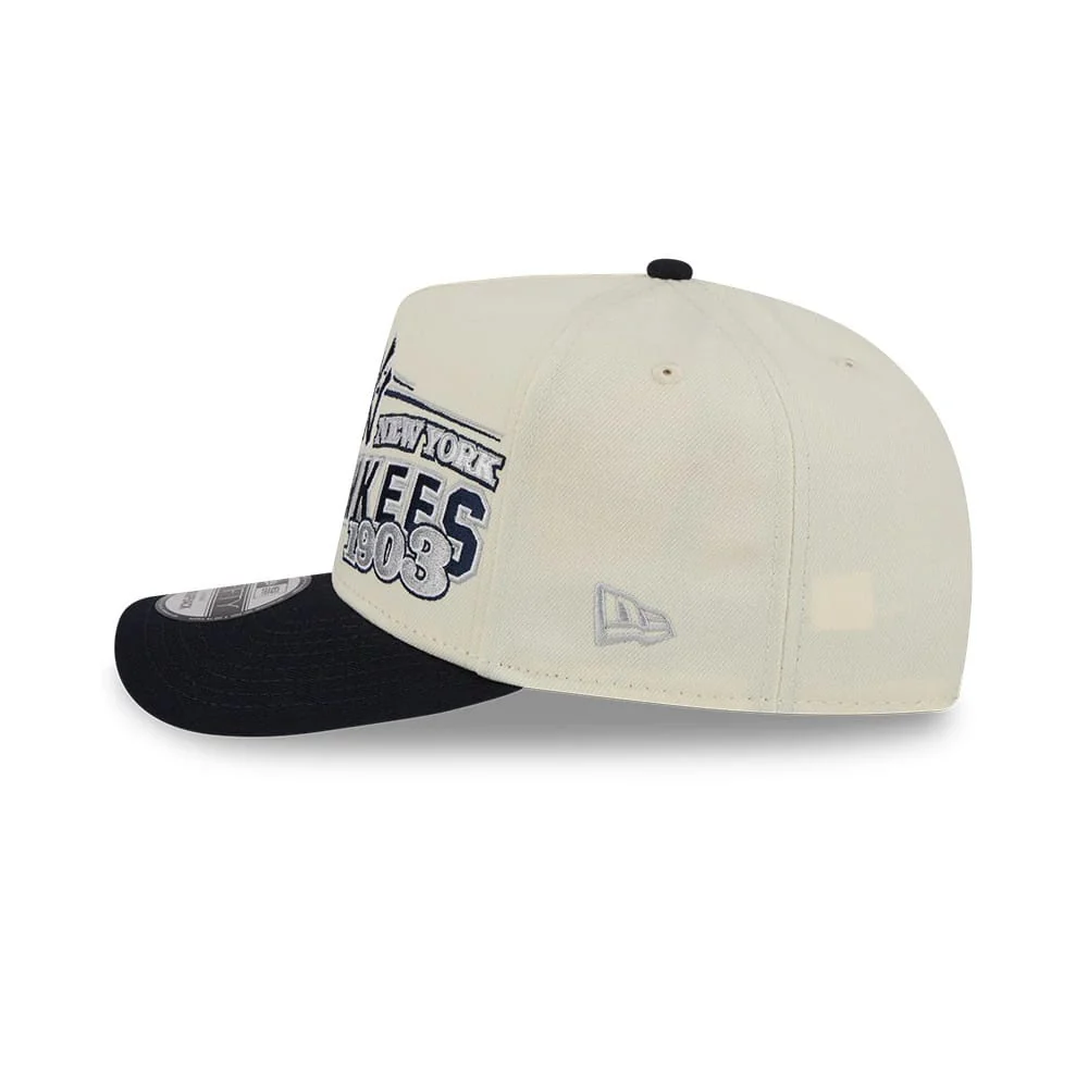 New York Yankees MLB Classic Cream 9FIFTY A-Frame Snapback Adjustable Cap - Image 5