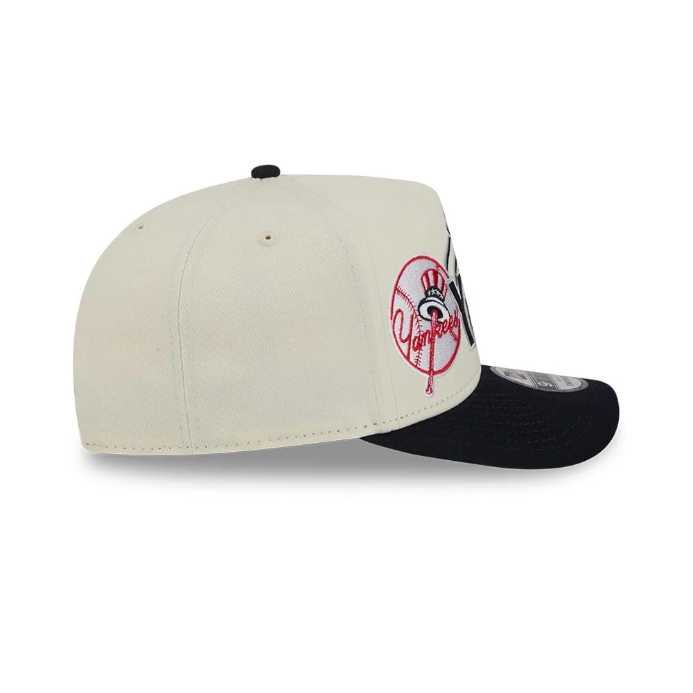 New York Yankees MLB Classic Cream 9FIFTY A-Frame Snapback Adjustable Cap - Image 6
