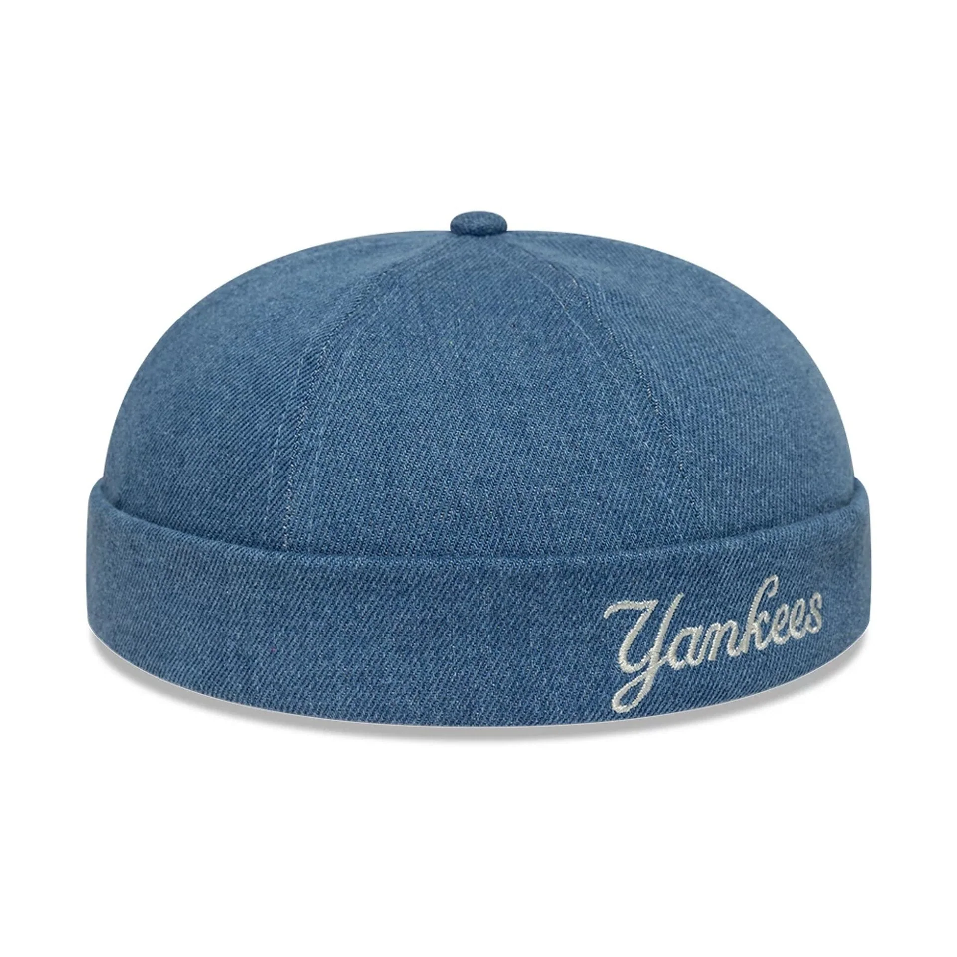 New York Yankees MLB Denim Skully Pastel Blue Docker Adjustable Cap - Image 3