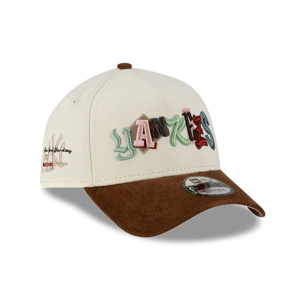 New York Yankees MLB DIY Note Cream 9FORTY A-Frame Cap