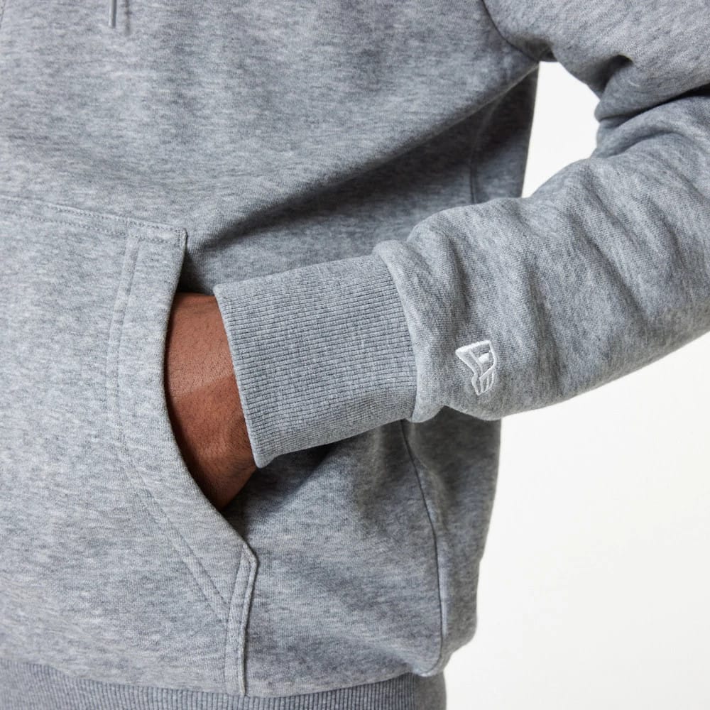 New York Yankees MLB Essential Grey Full Zip Hoodie - Image 4