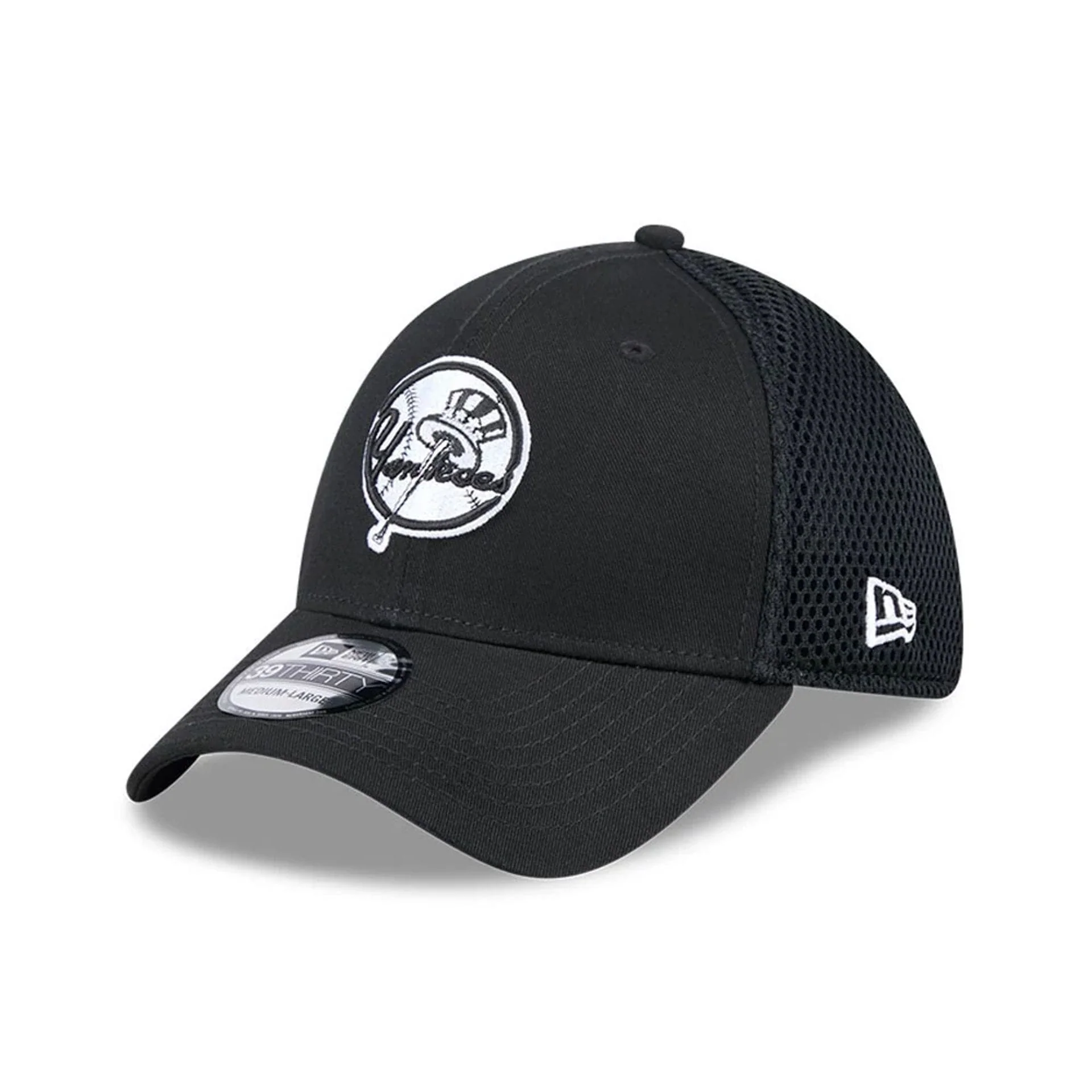 New York Yankees MLB Evergreen Neo Black 39THIRTY Stretch Fit Cap