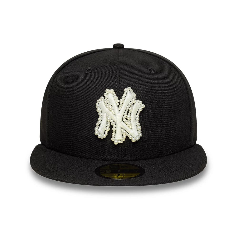 New York Yankees MLB Faux Pearl Black 59FIFTY Fitted Cap - Image 3