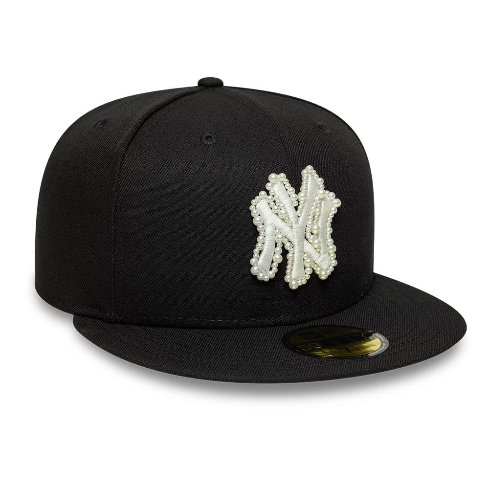 New York Yankees MLB Faux Pearl Black 59FIFTY Fitted Cap - Image 4
