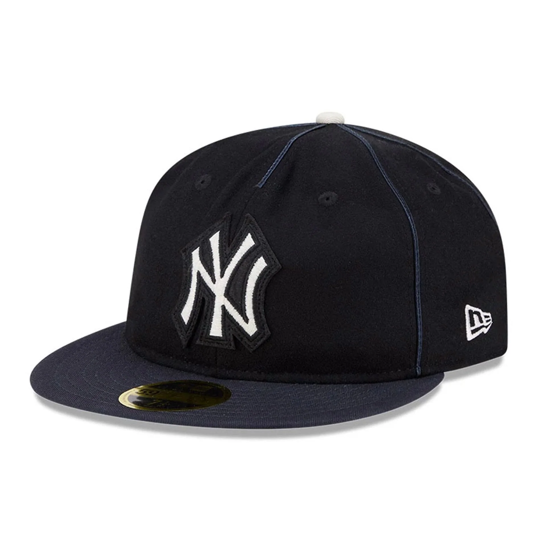 New York Yankees MLB Felt Logo Navy Retro Crown 59FIFTY Fitted Cap