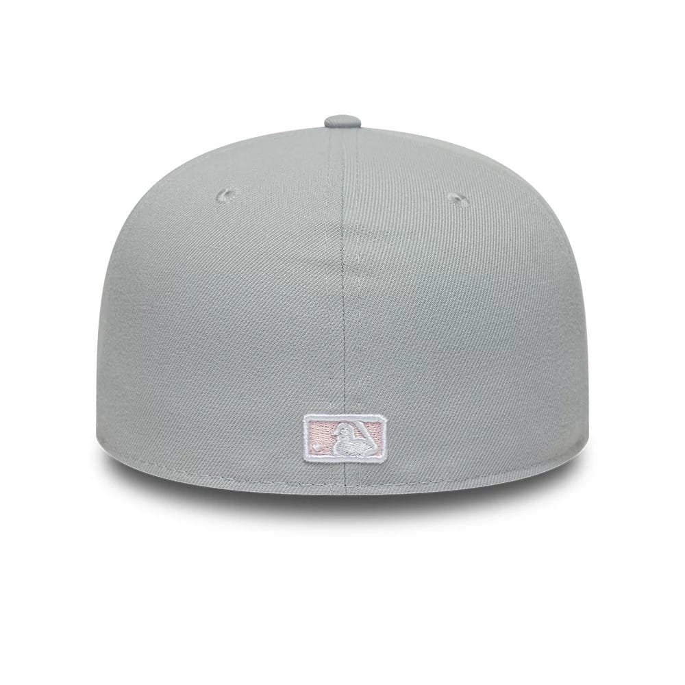 New York Yankees MLB Floral Outline Grey 59FIFTY Fitted Cap - Image 5