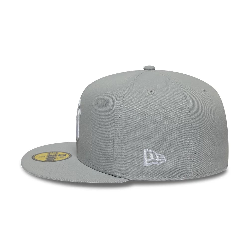 New York Yankees MLB Floral Outline Grey 59FIFTY Fitted Cap - Image 7