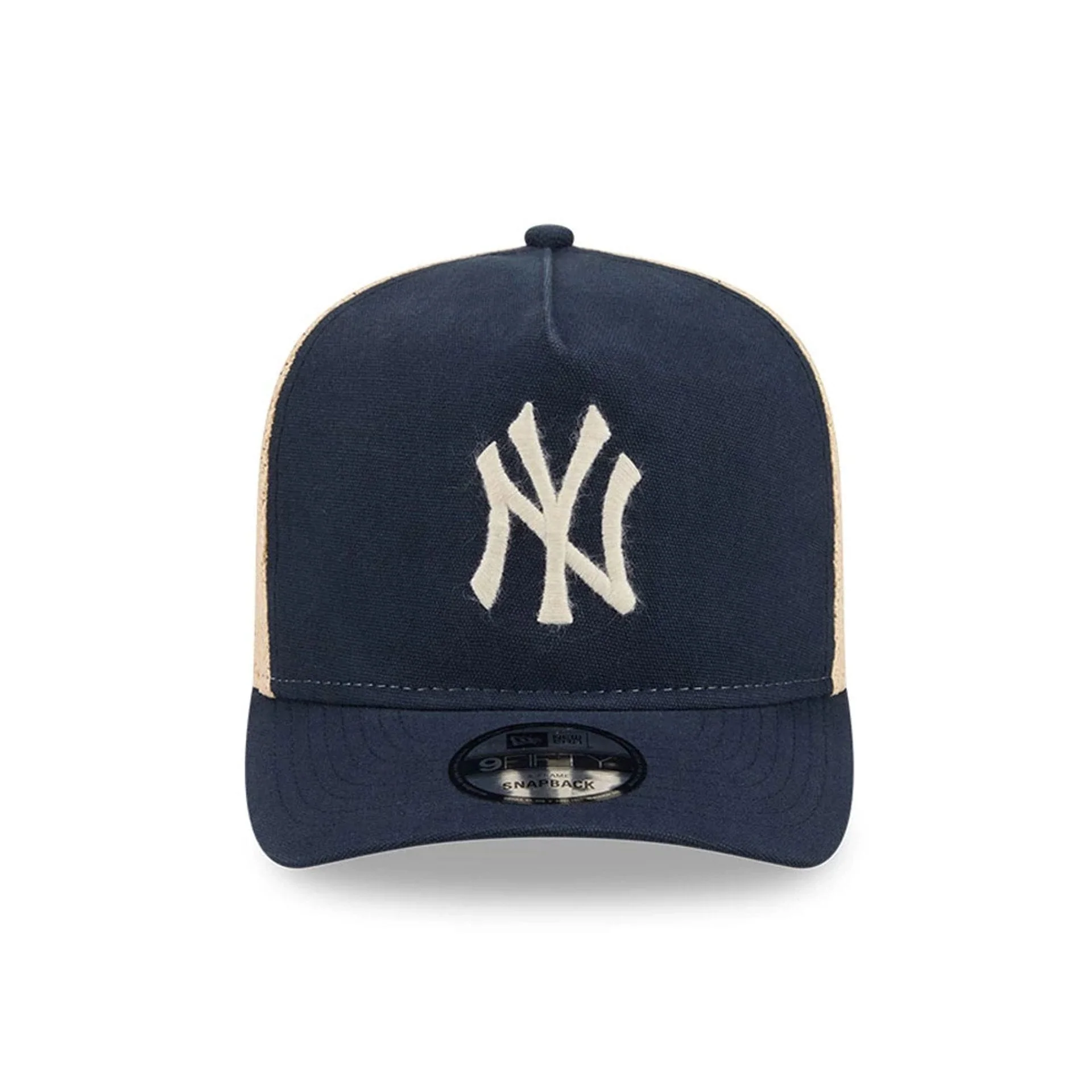 New York Yankees MLB Grained Navy 9FIFTY A-Frame Snapback Adjustable Cap - Image 3