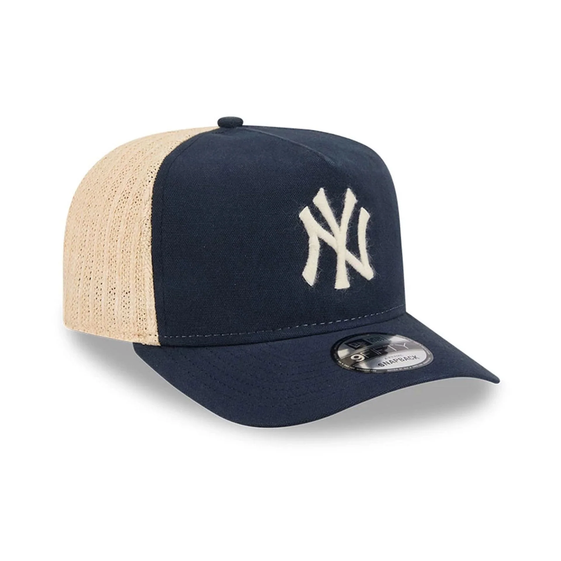New York Yankees MLB Grained Navy 9FIFTY A-Frame Snapback Adjustable Cap - Image 4