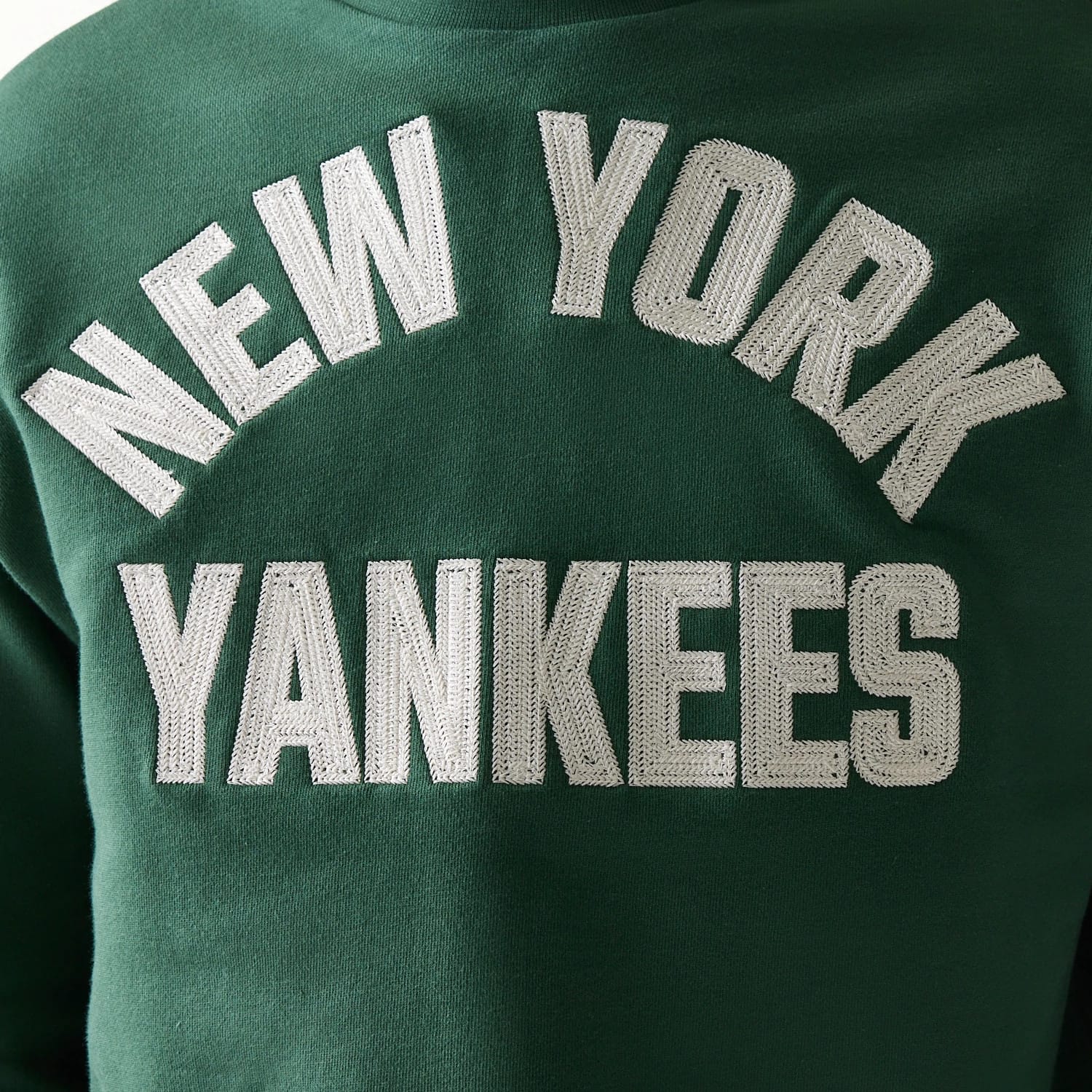 New York Yankees MLB Graphic Dark Green Oversized Crew Neck Sweater - Image 8