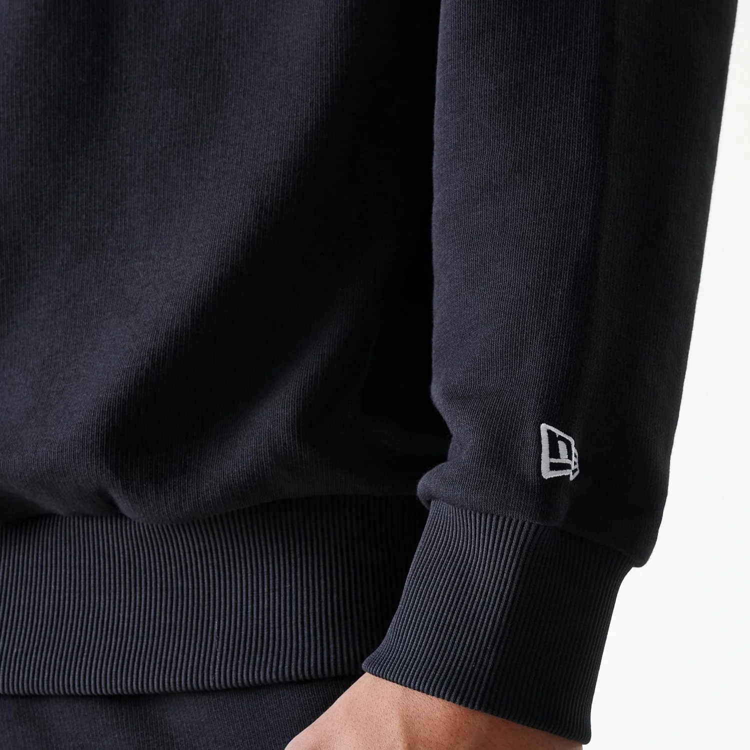 New York Yankees MLB League Essential French Terry Black Crew Neck Sweater - Image 5